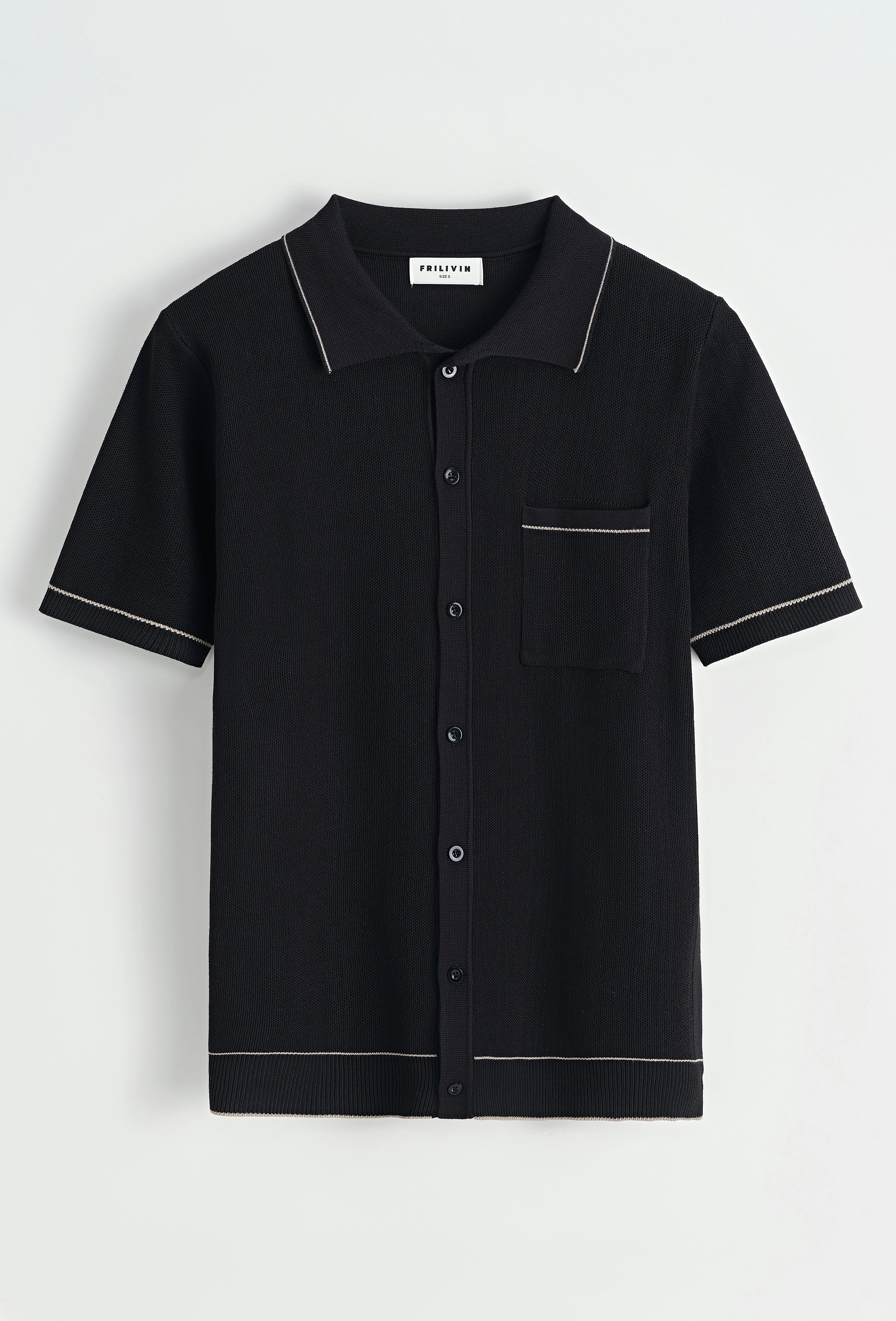 Polo avec détail à rayure