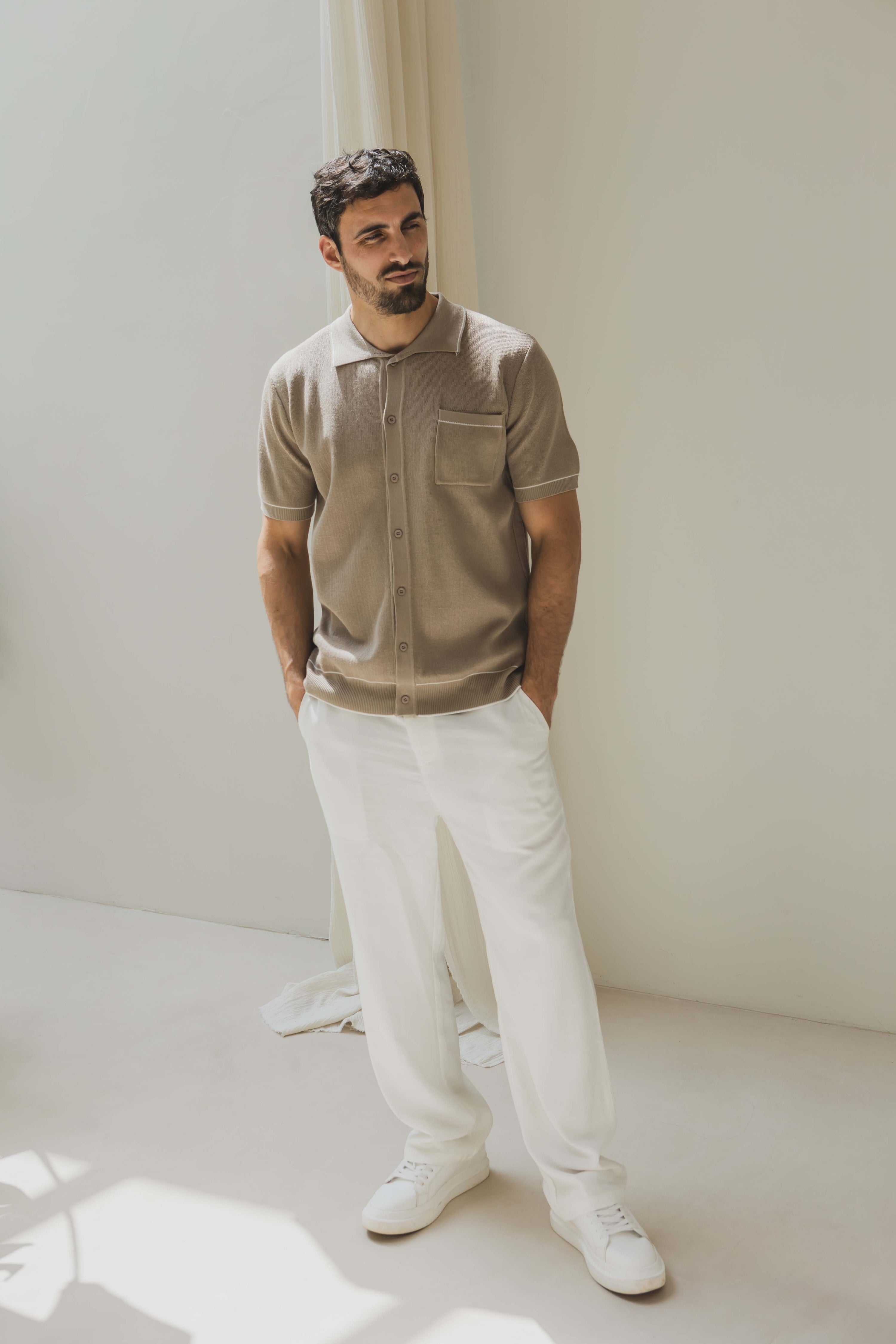 Polo avec détail à rayure