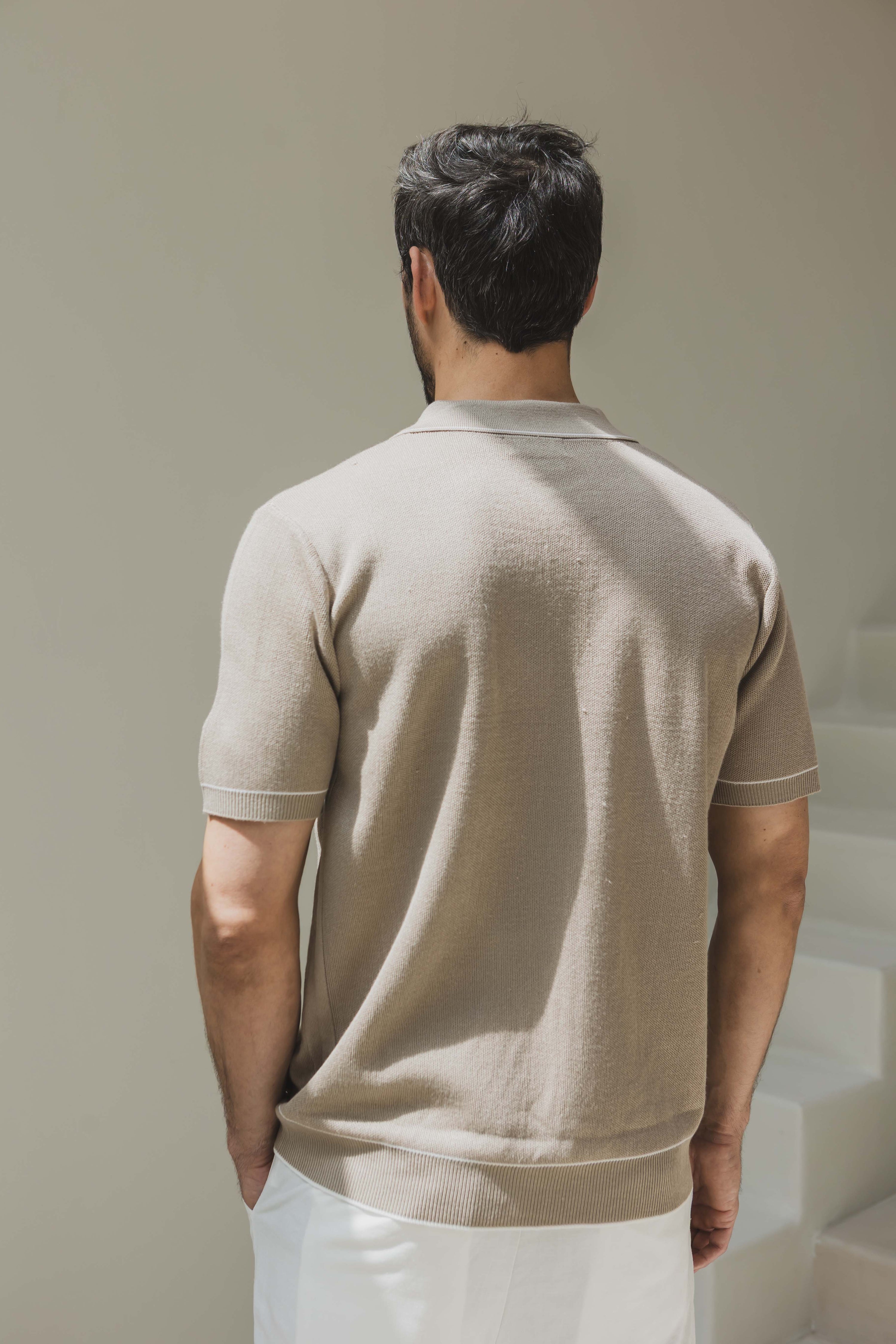 Polo avec détail à rayure