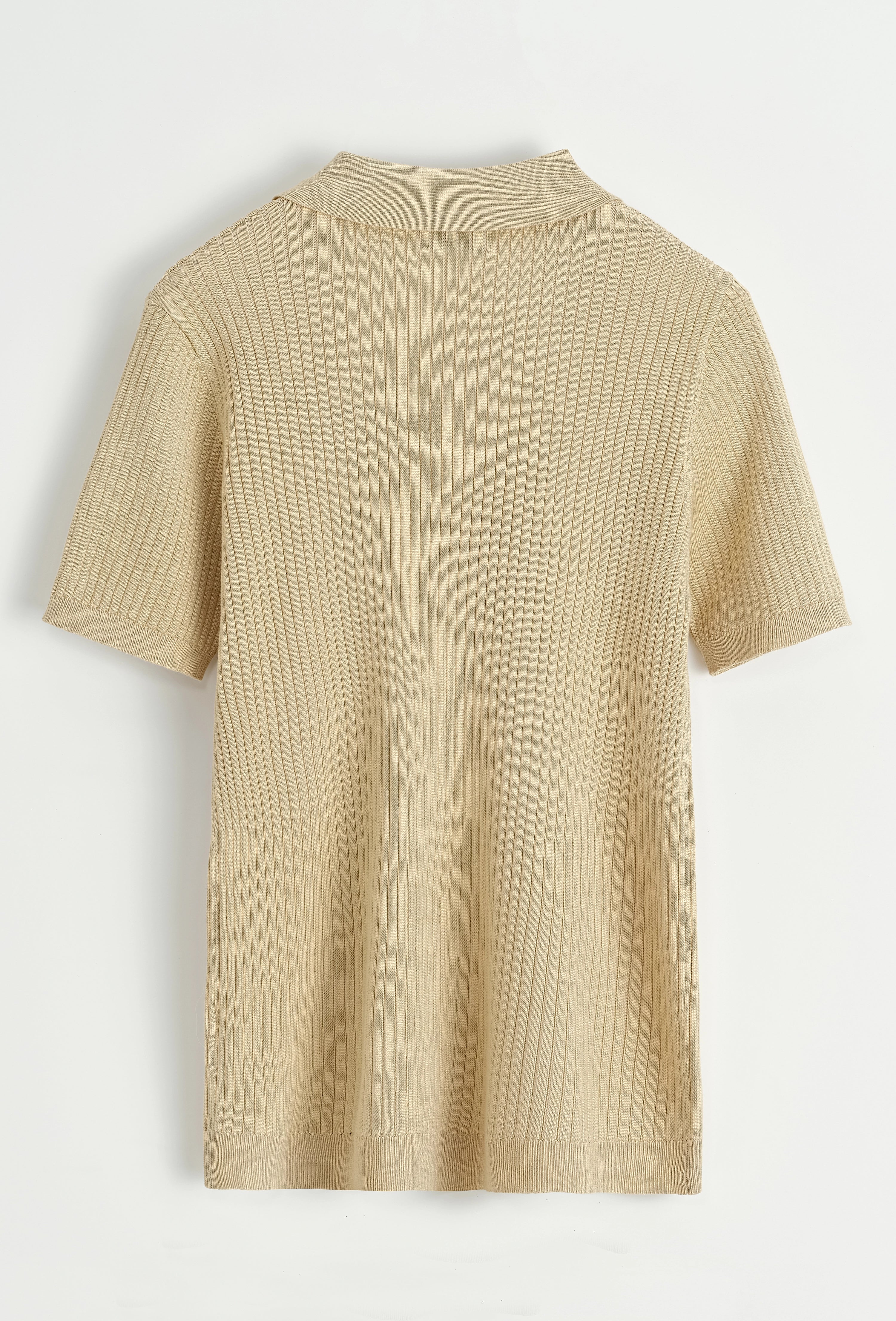 Polo effet rayé uni