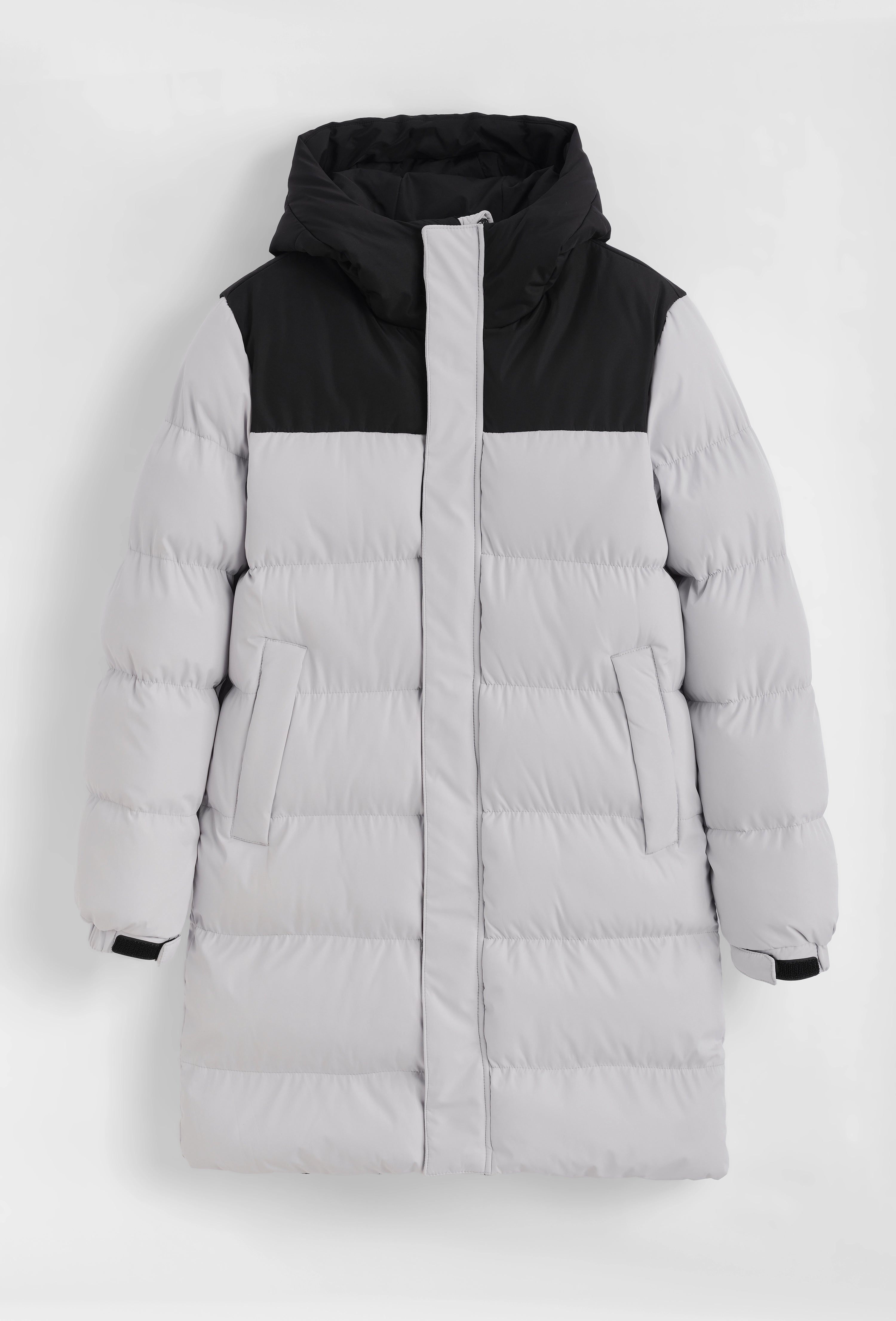 Blouson long bicolore