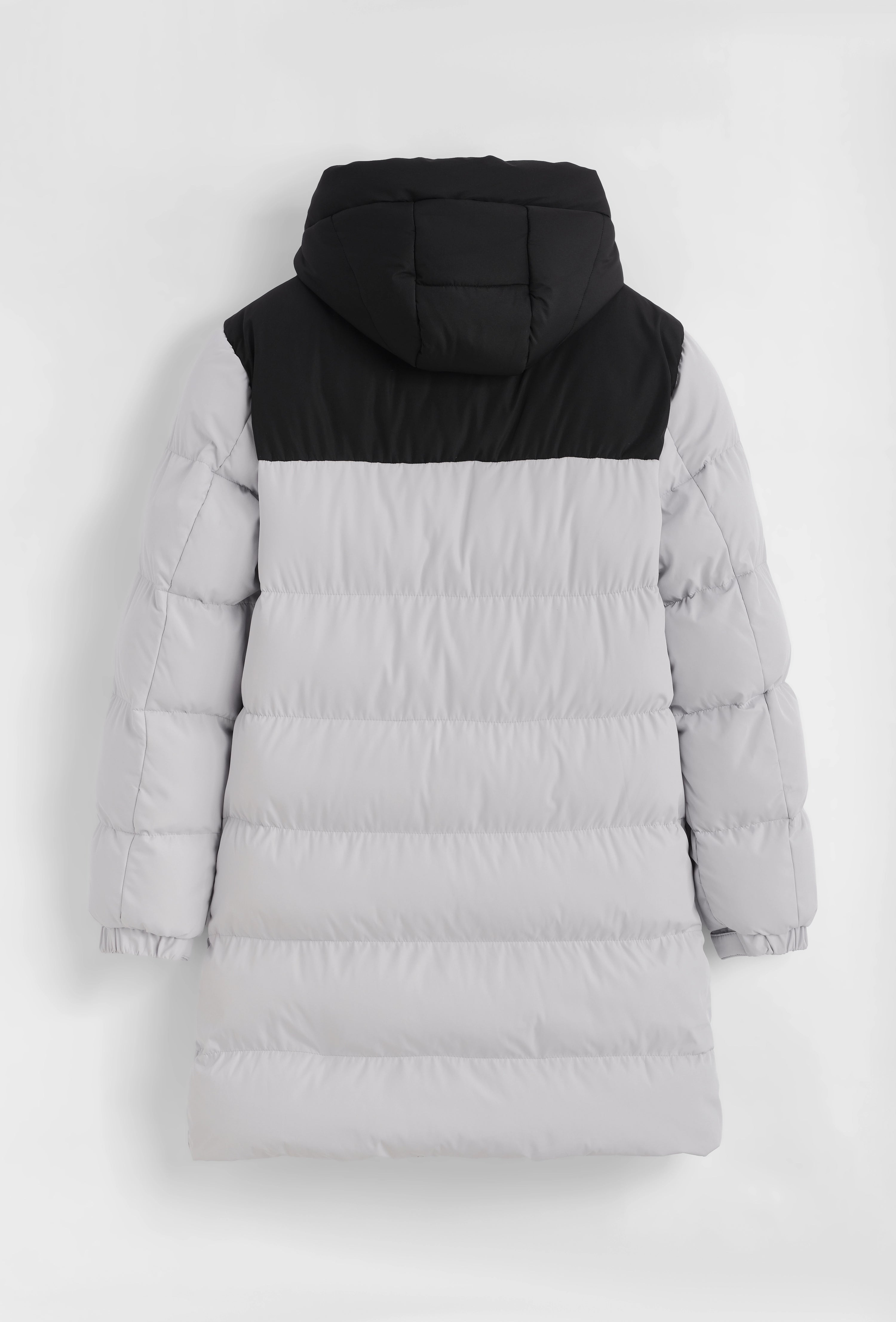 Blouson long bicolore