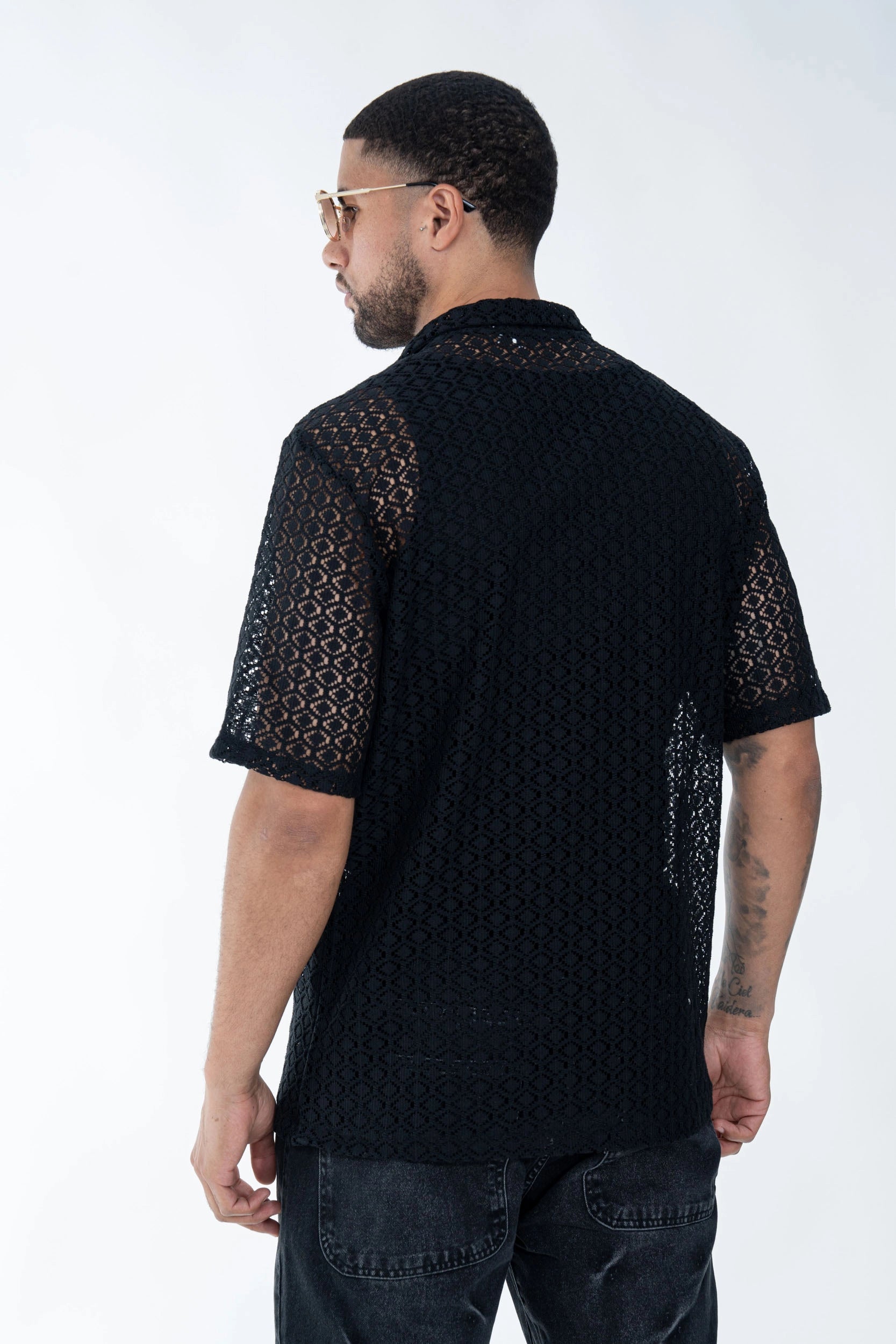 Chemise en dentelle texturé classique