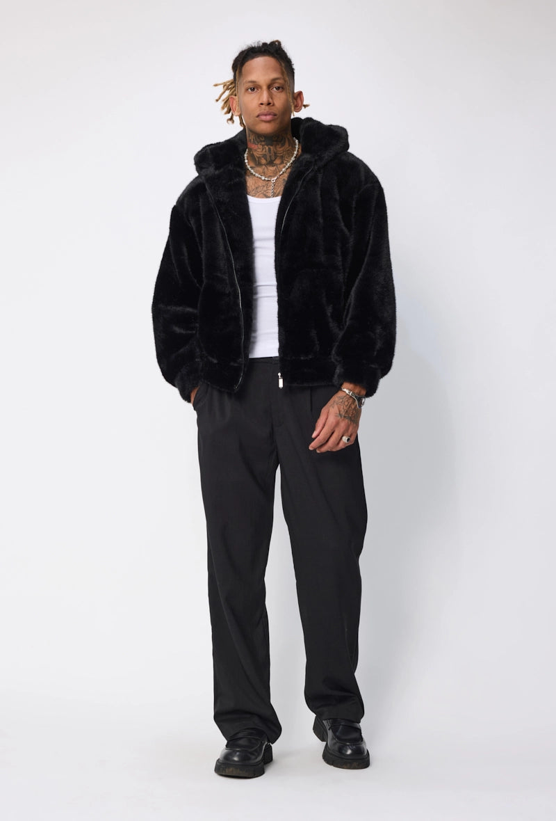 Veste unie à capuche