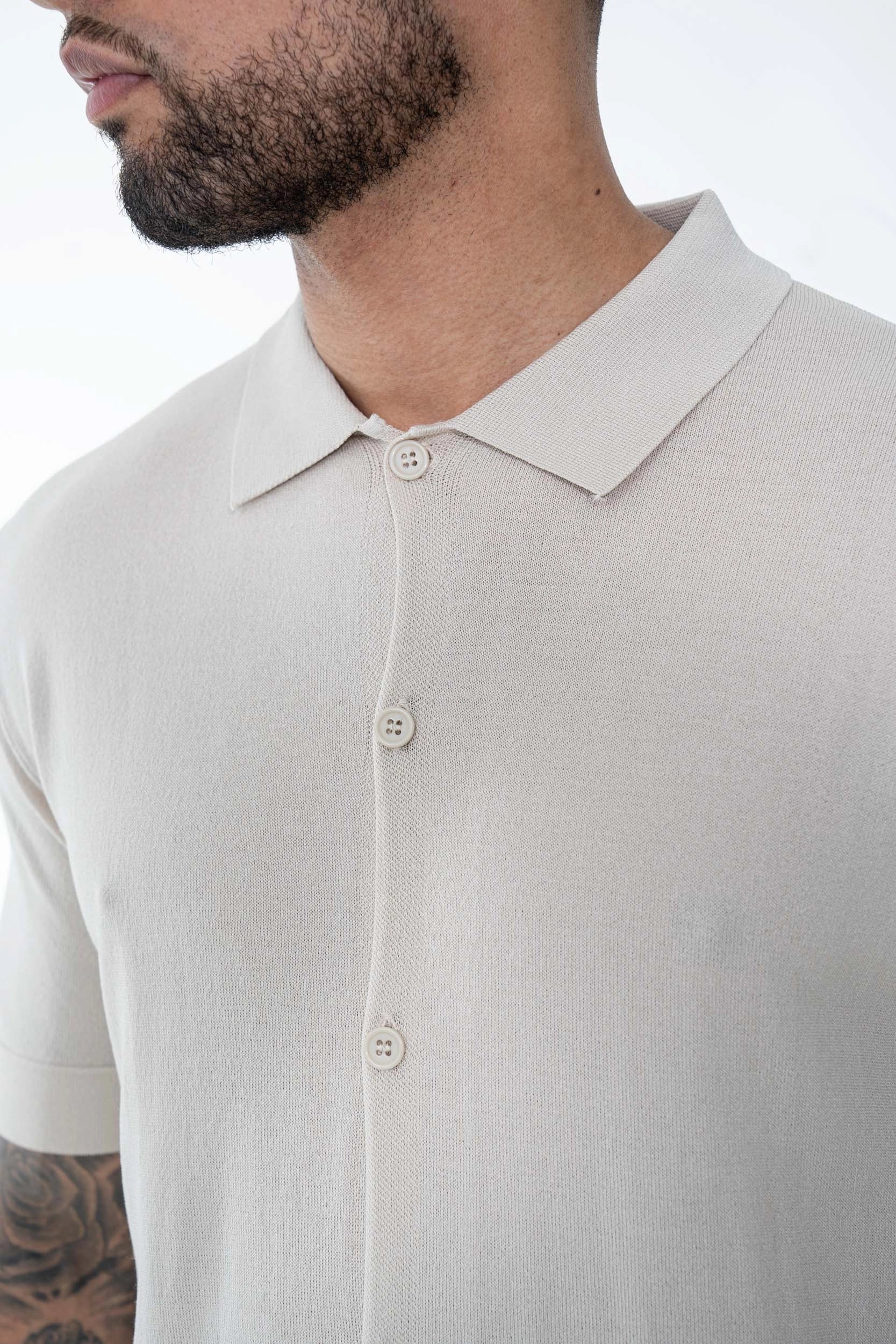 Polo boutonné manches courtes