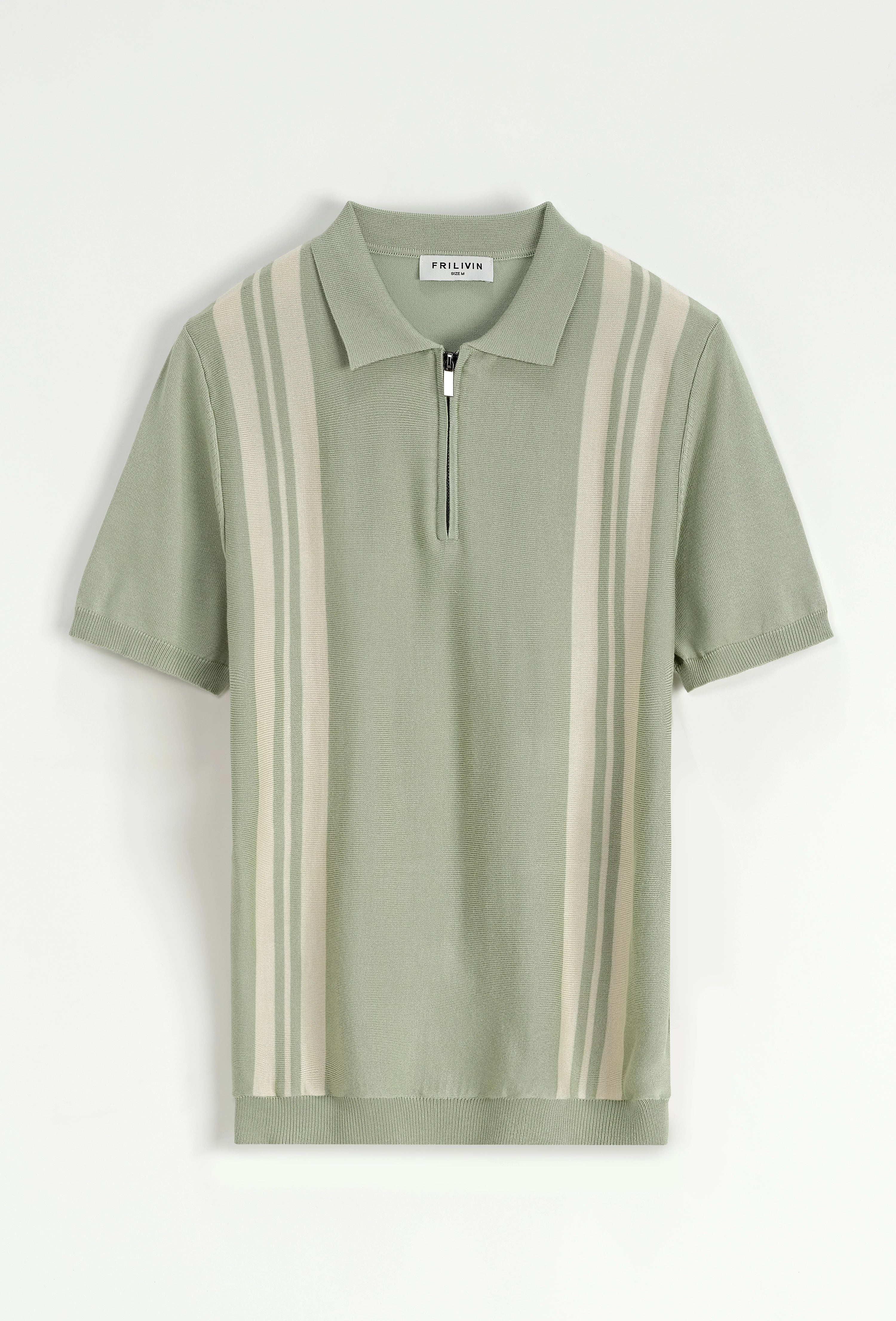 Polo à rayures latérales