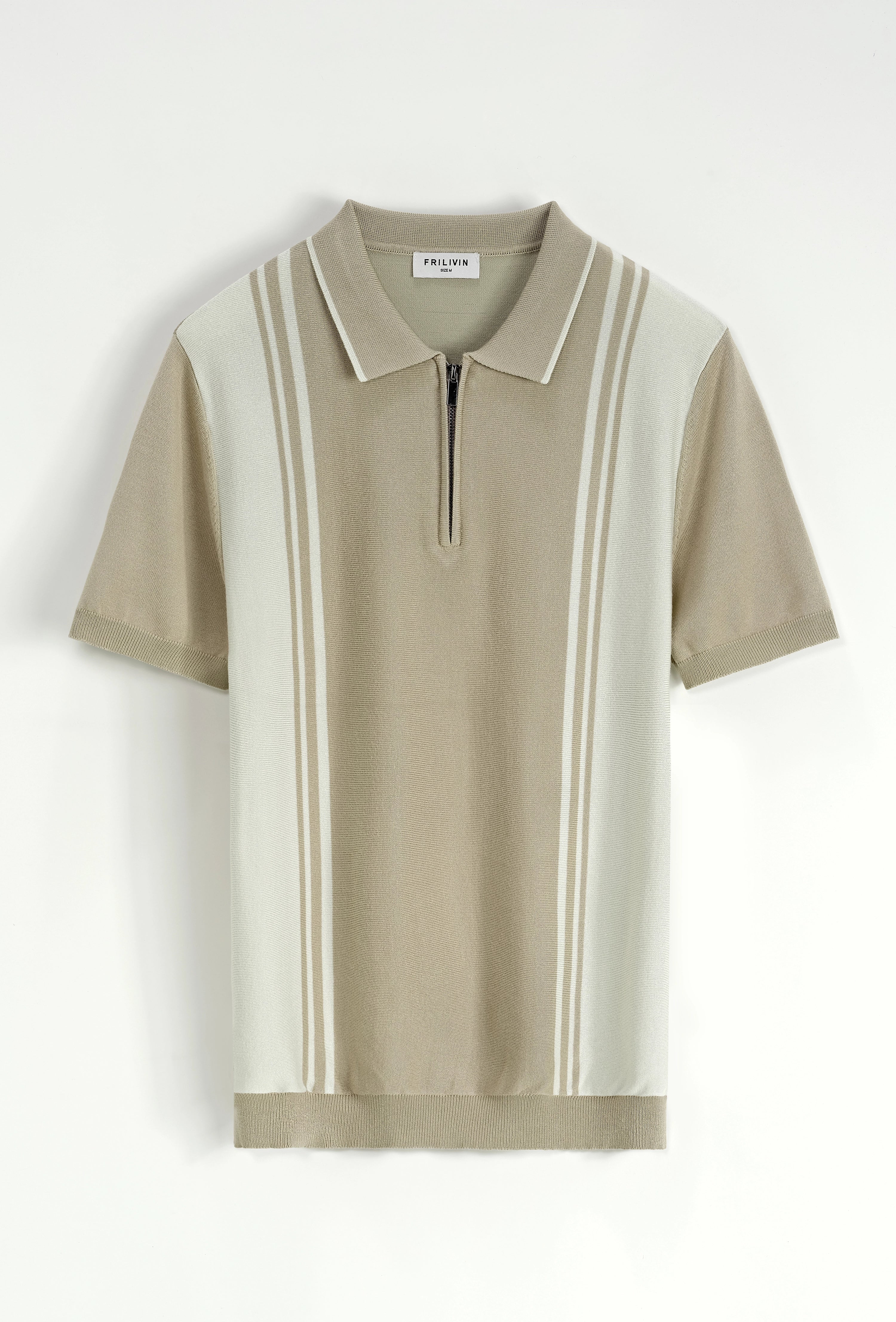 Polo à rayures latérales
