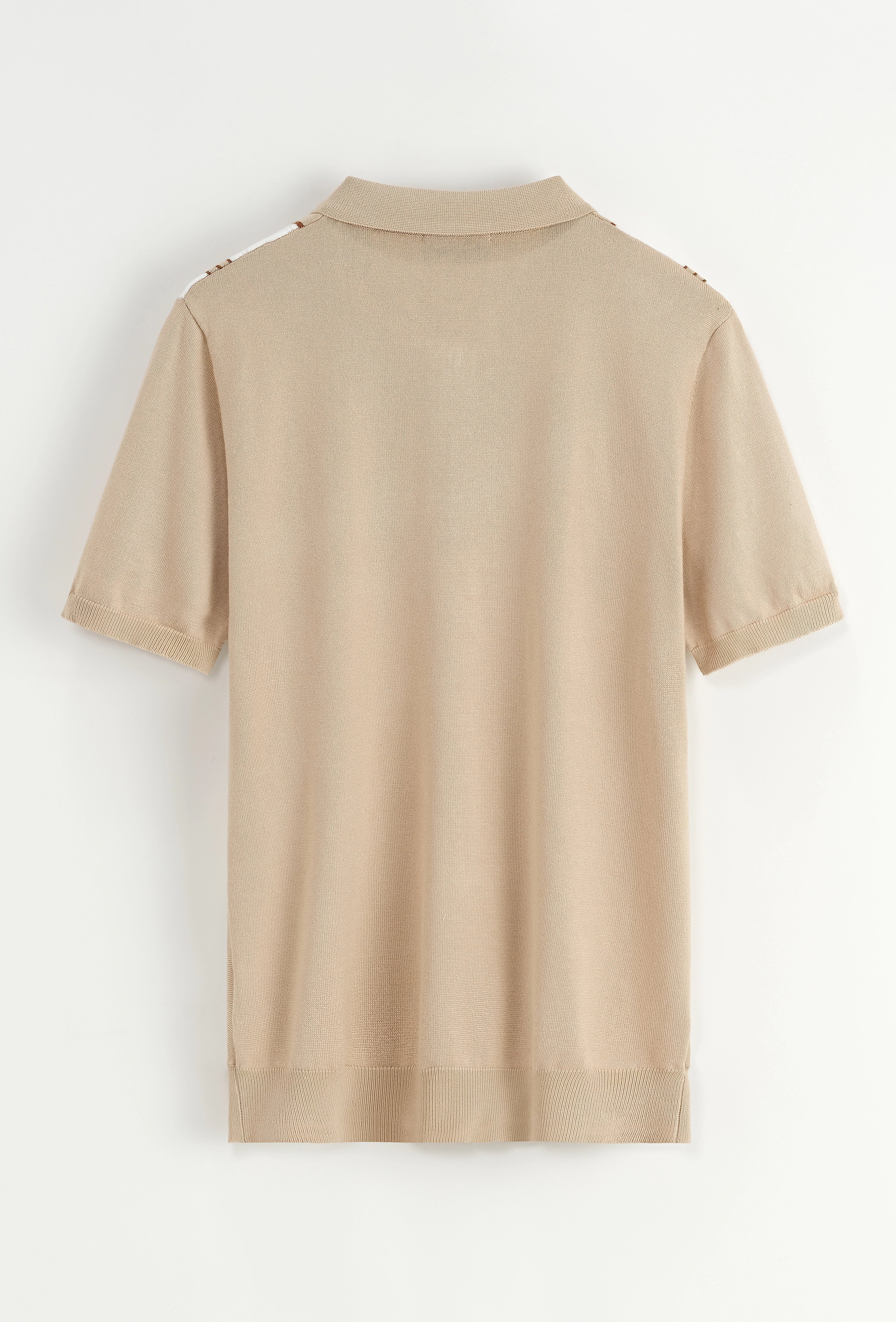 Polo manches courtes à zip en rayures