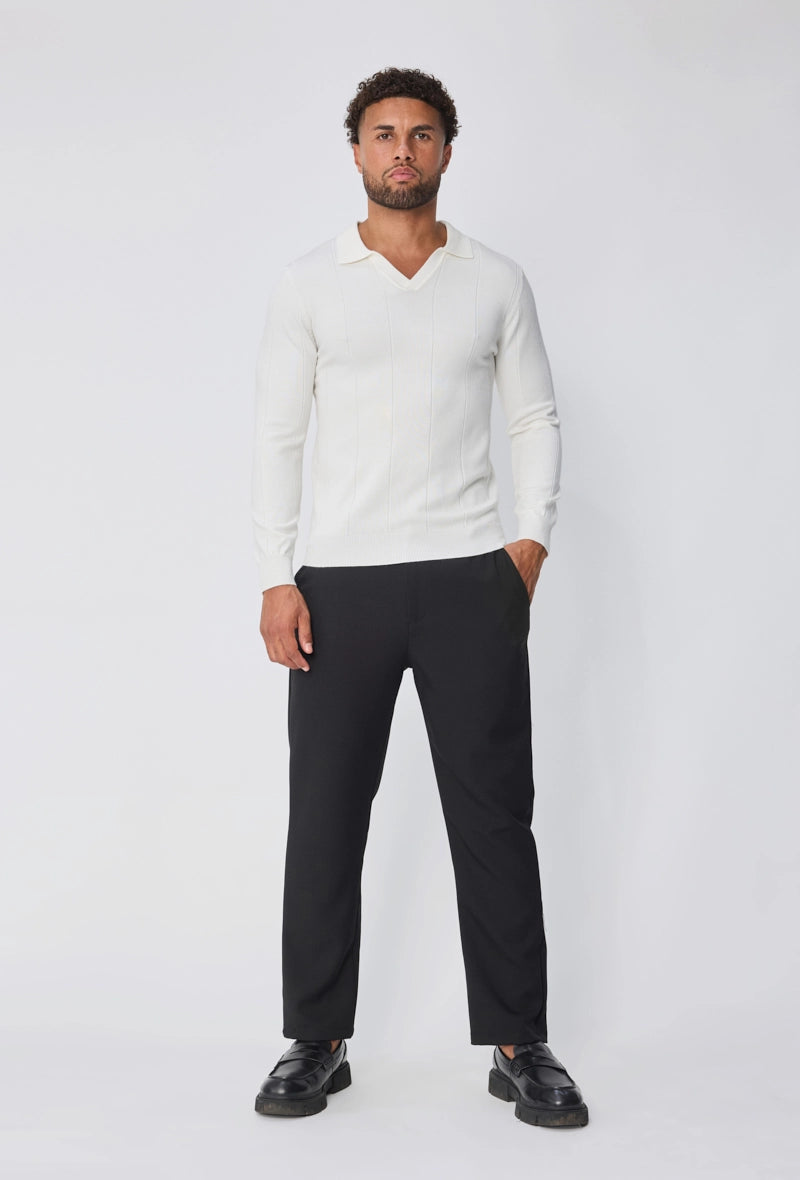 Pull manches longues col v