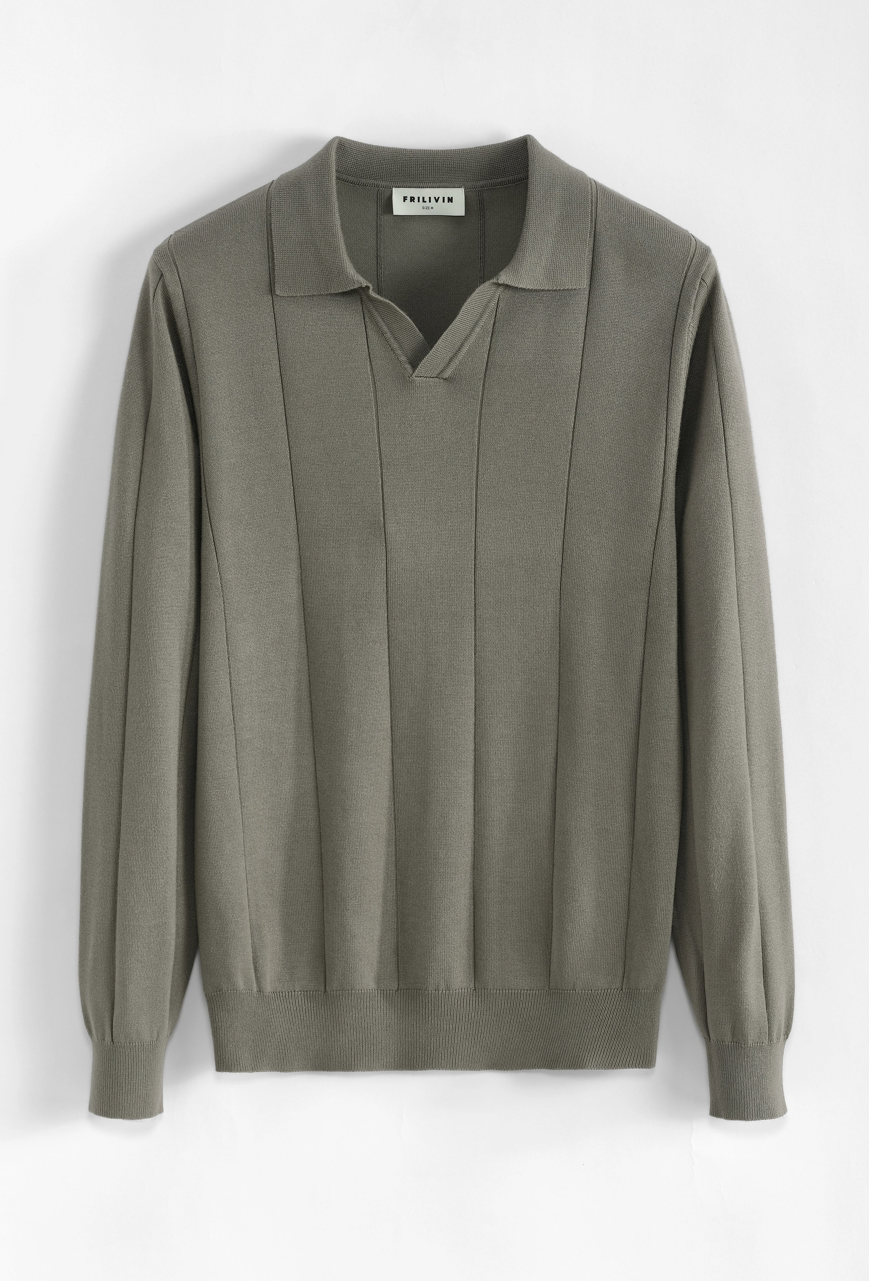 Pull manches longues col v