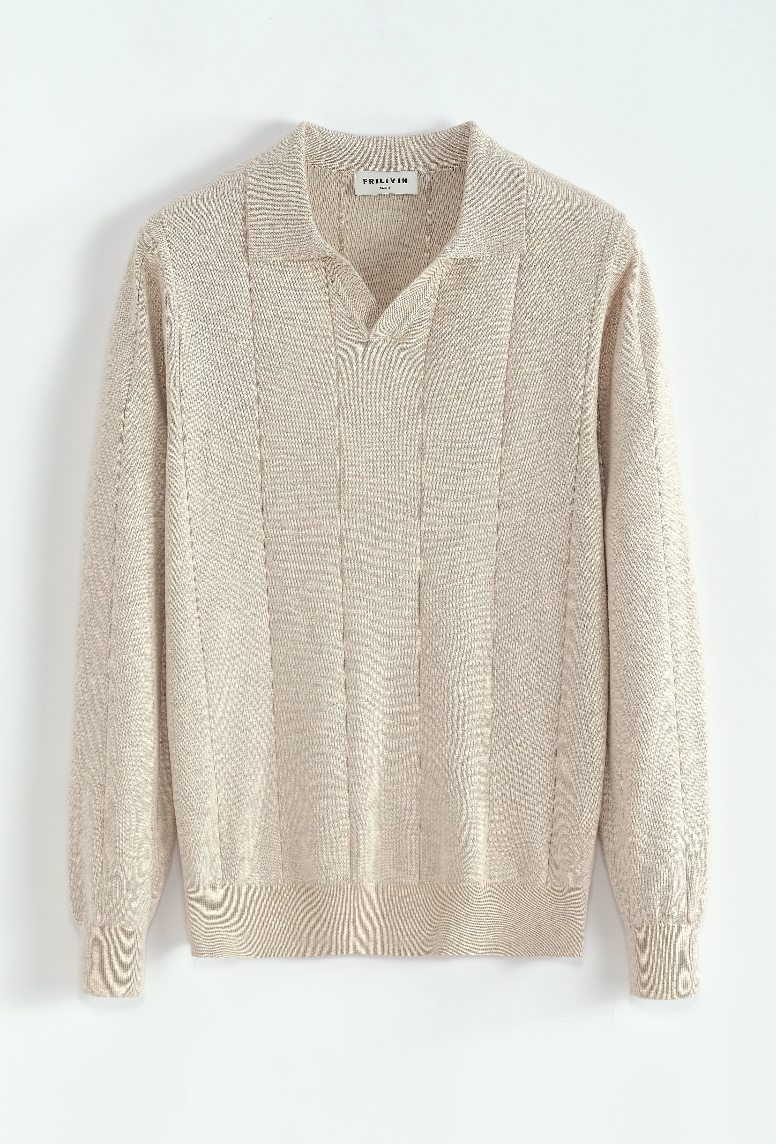 Pull manches longues col v