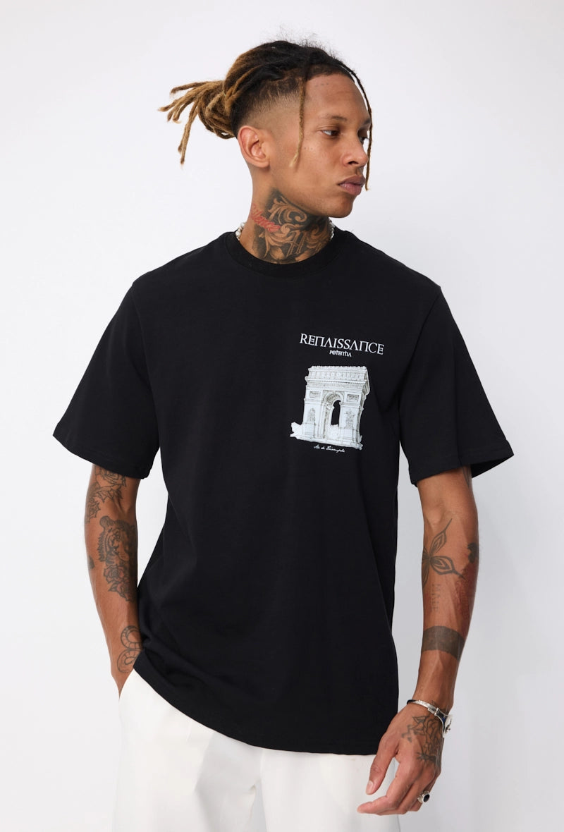 T-shirt à motif recto verso