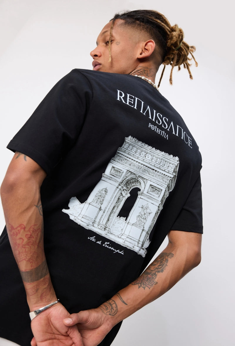 T-shirt à motif recto verso