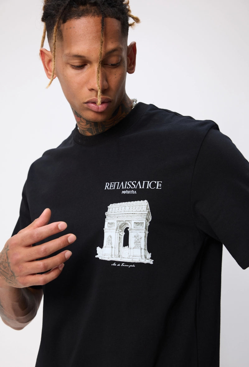 T-shirt à motif recto verso