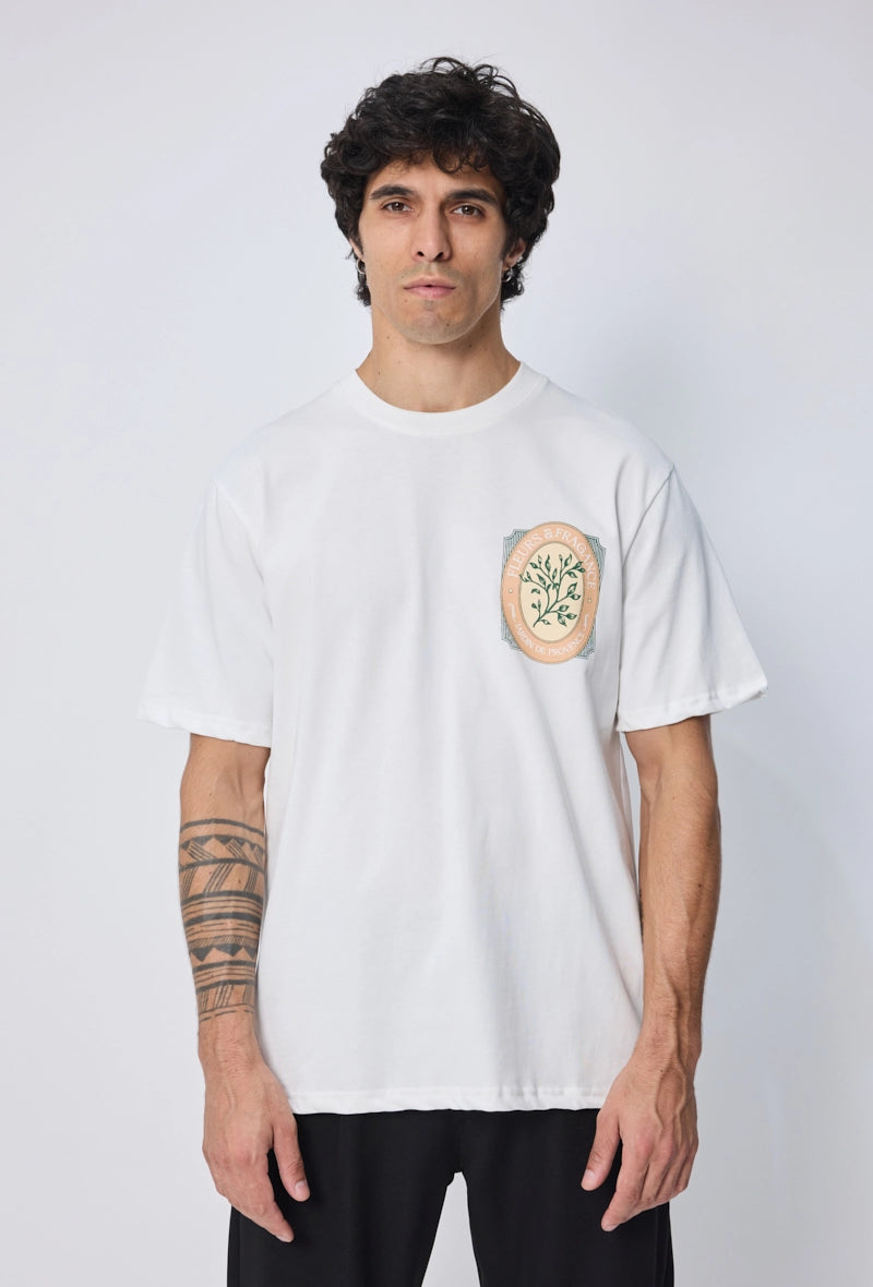 T-shirt manches courtes à motif recto verso