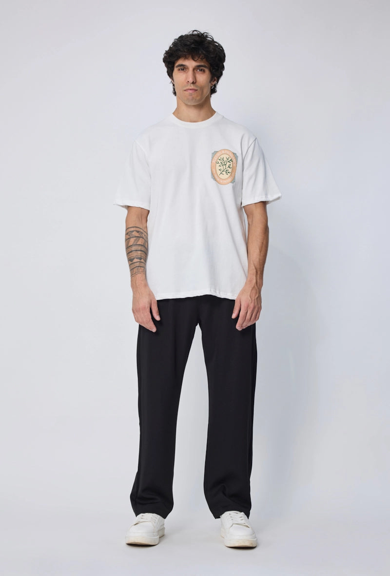 T-shirt manches courtes à motif recto verso