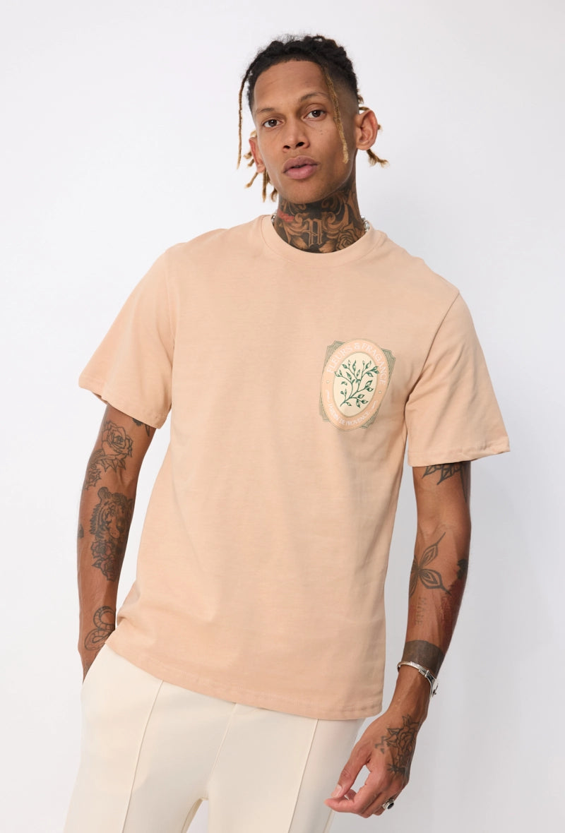 T-shirt manches courtes à motif recto verso