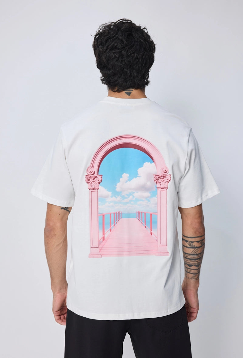 T-shirt manches courtes à motif recto verso