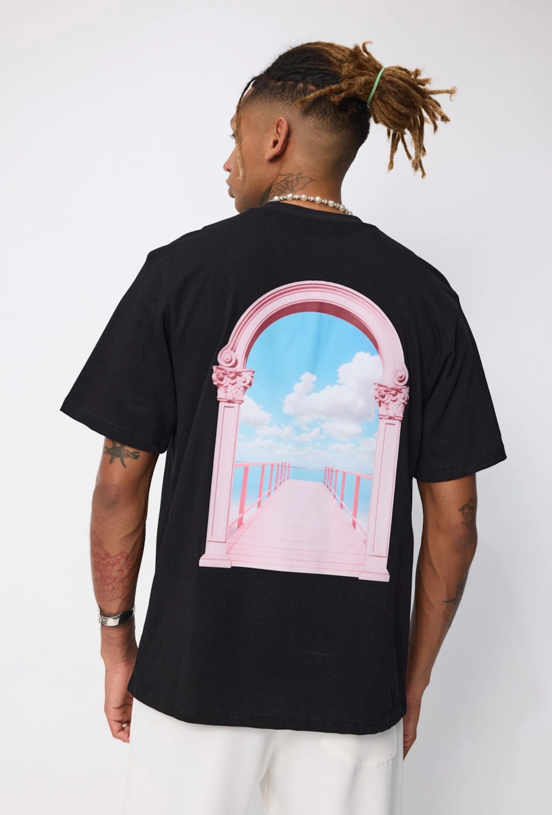 T-shirt manches courtes à motif recto verso