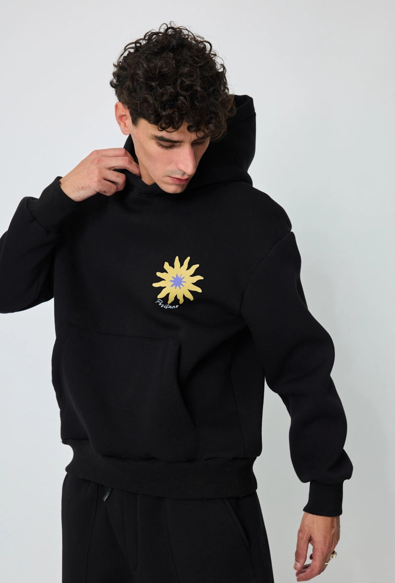 Sweat à capuche à motif