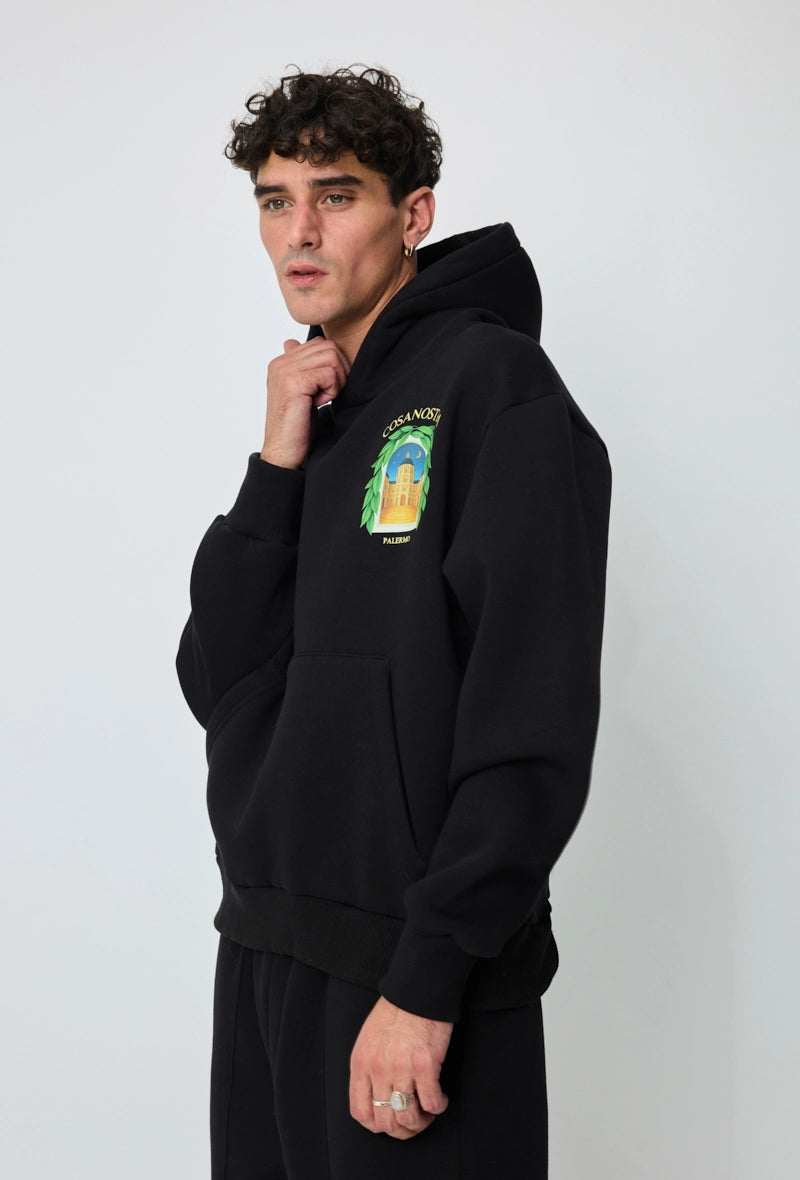 Sweat à capuche à motif