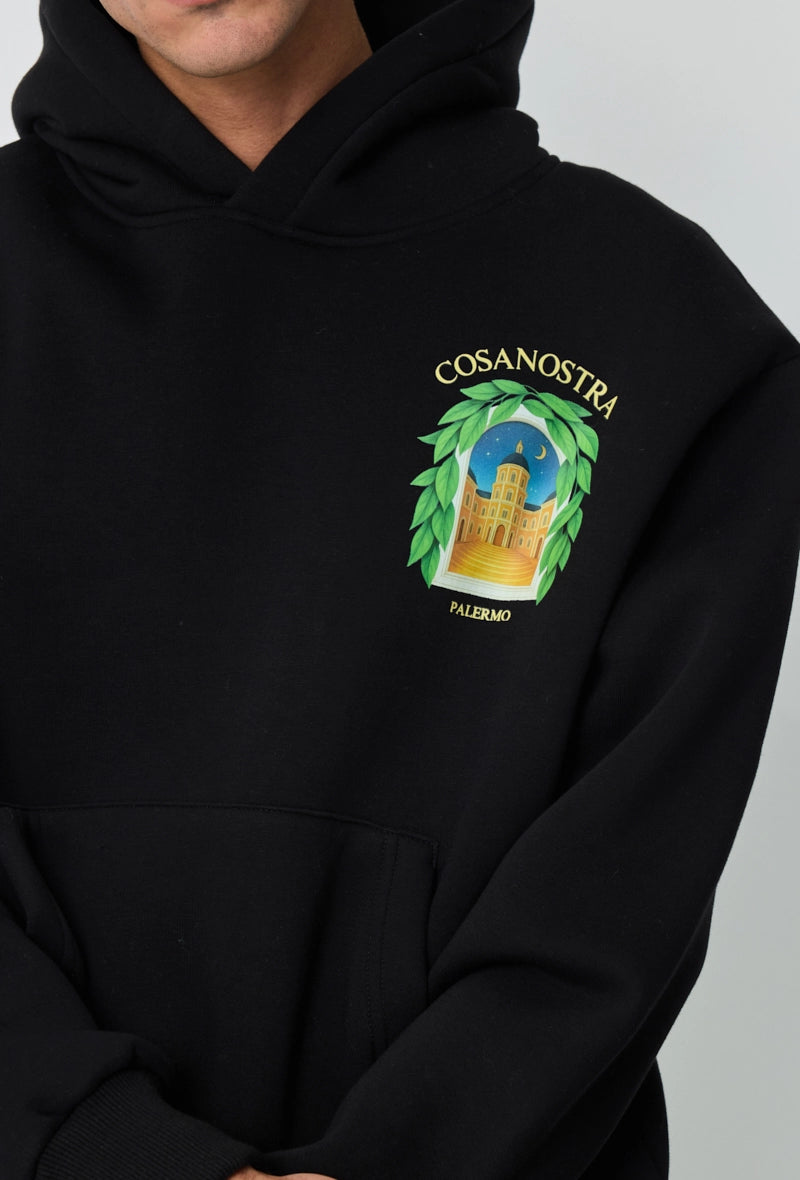 Sweat à capuche à motif