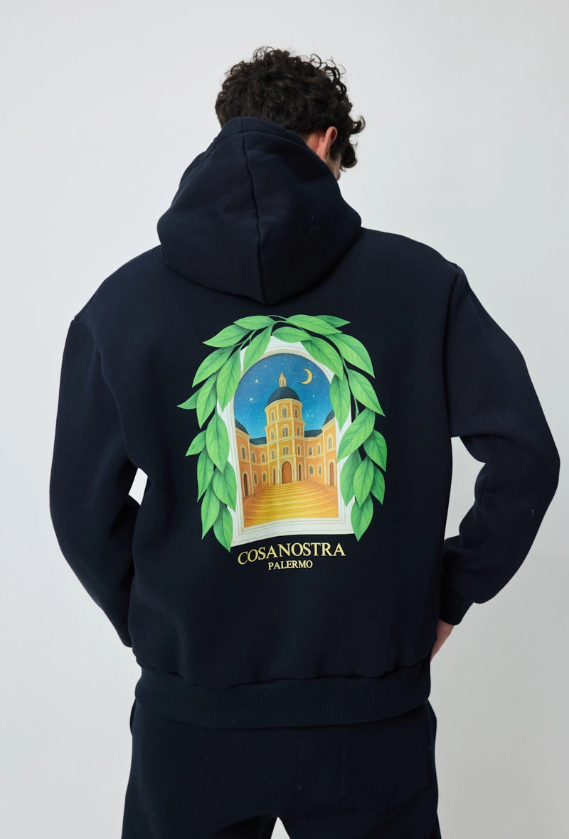 Sweat à capuche à motif