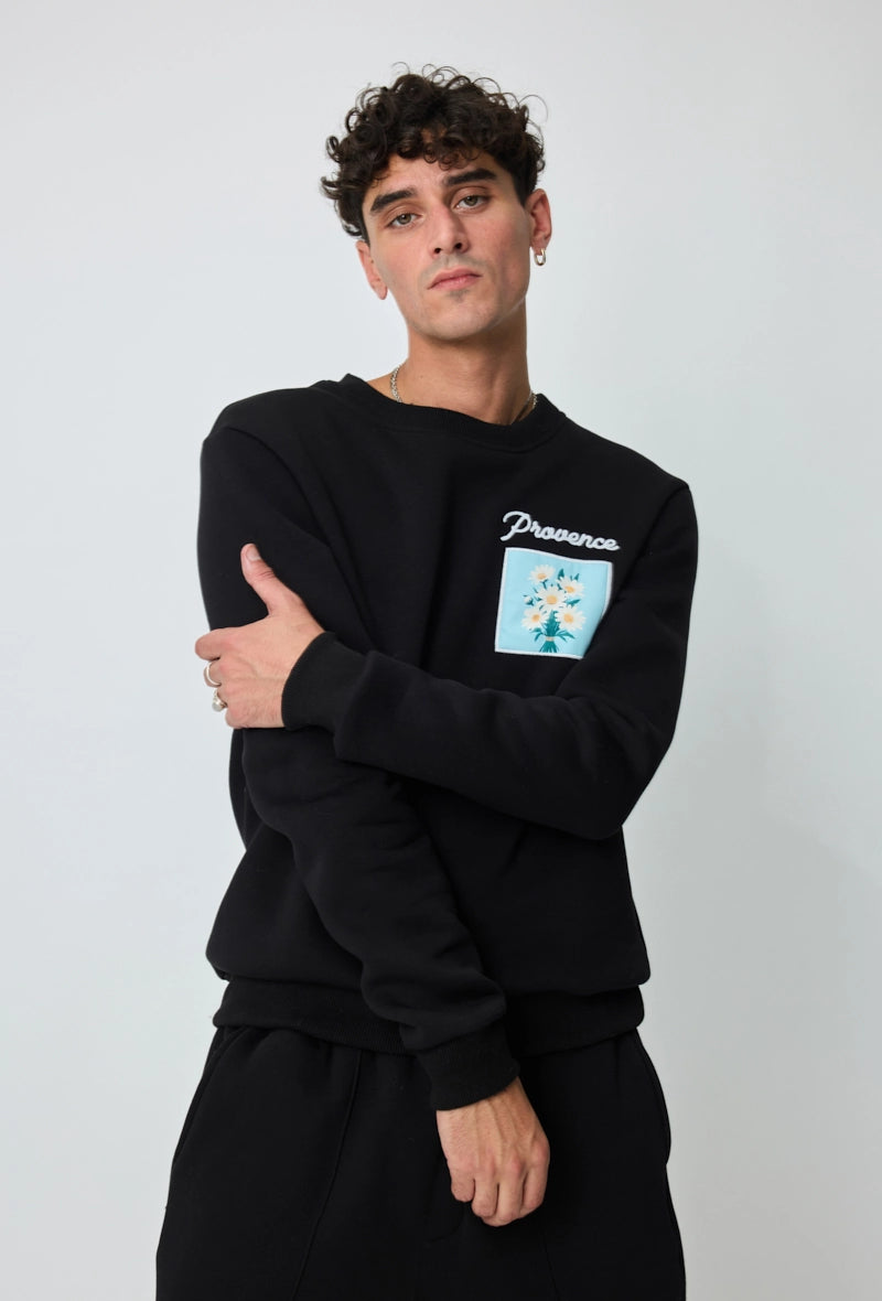 Sweat sans capuche à motif