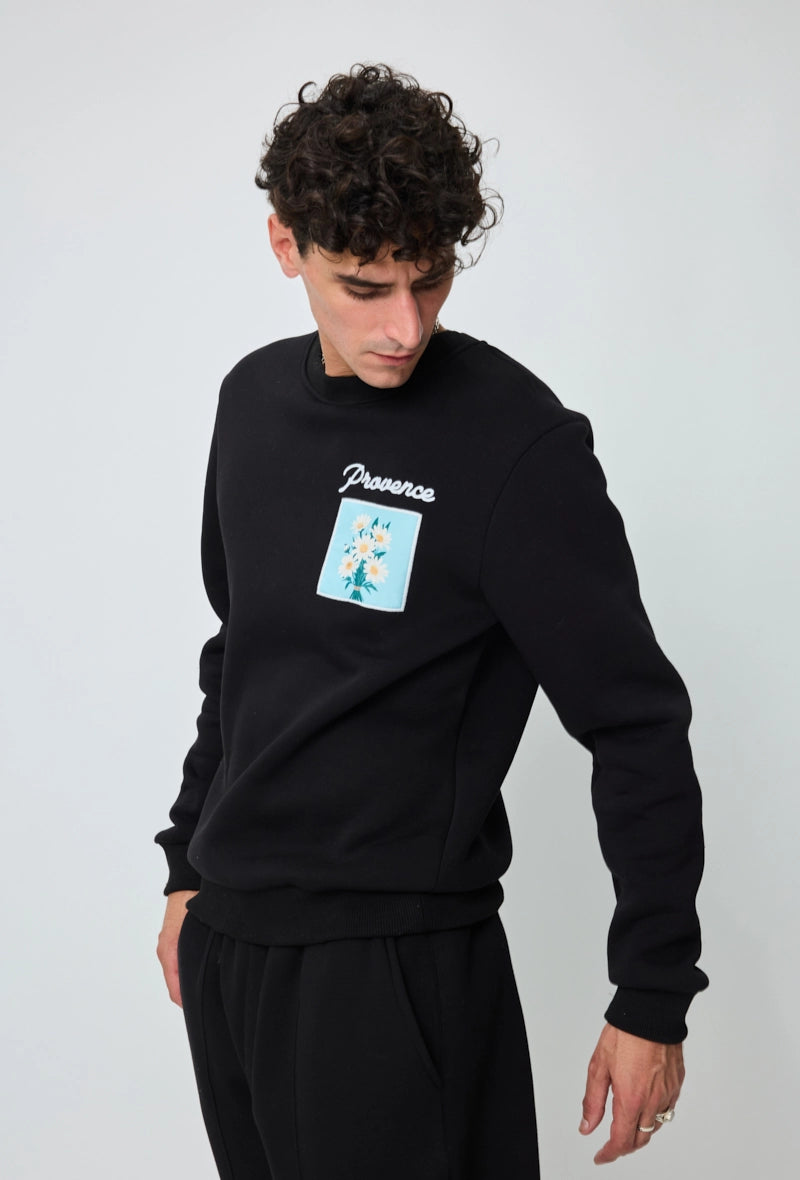 Sweat sans capuche à motif