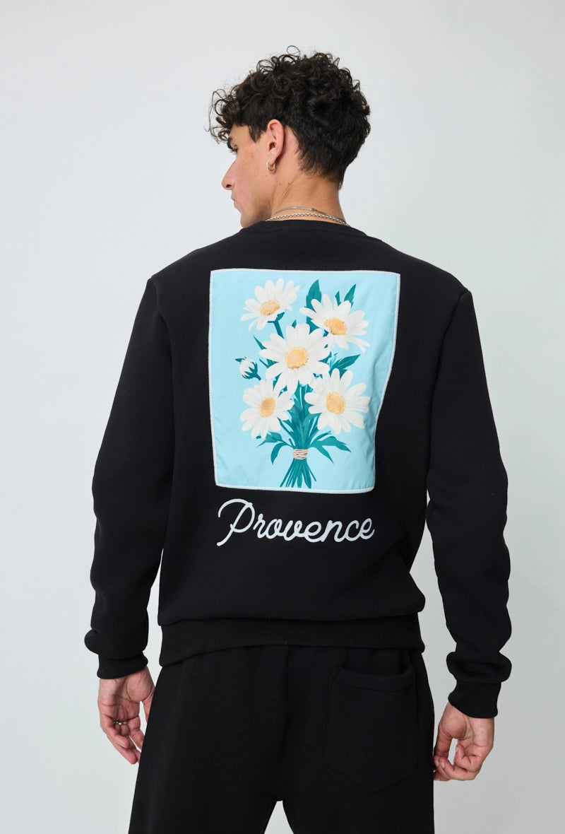 Sweat sans capuche à motif