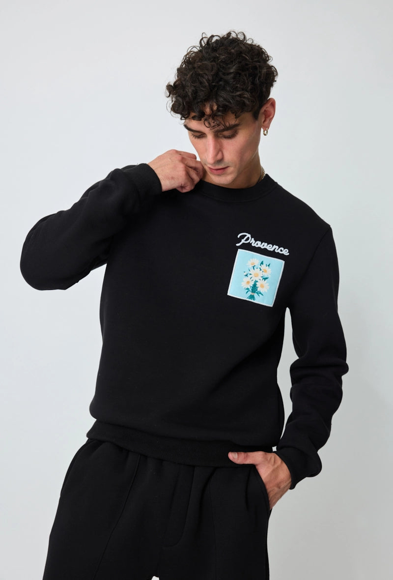 Sweat sans capuche à motif