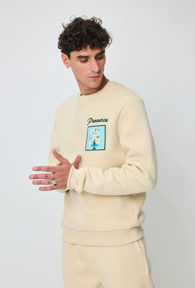 Sweat sans capuche à motif