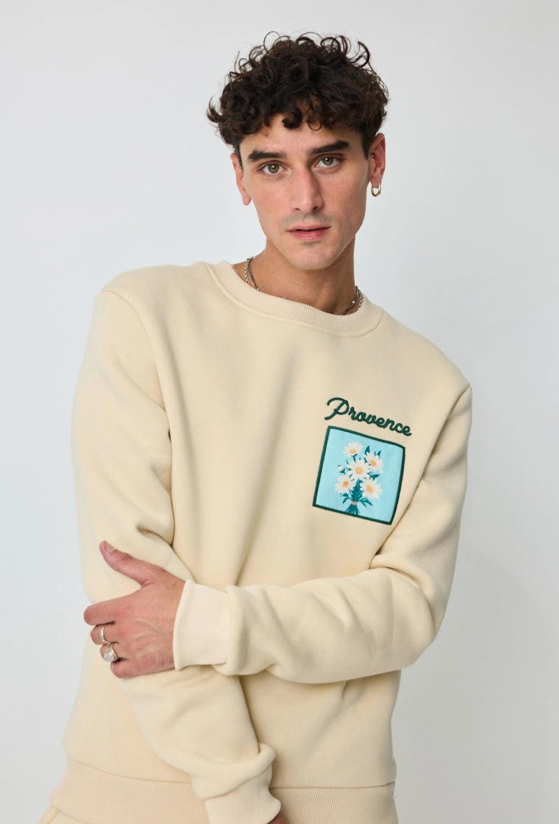 Sweat sans capuche à motif