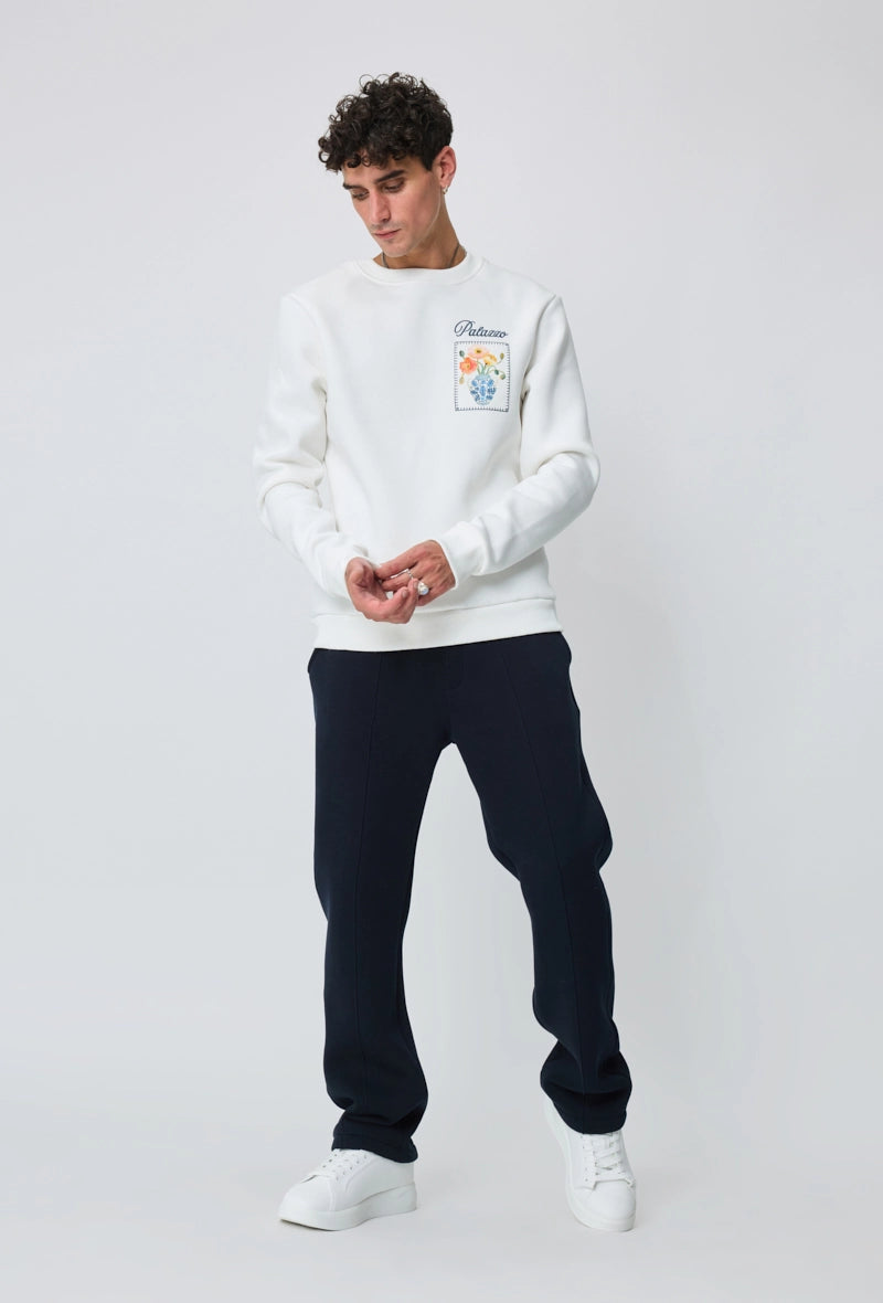 Sweat sans capuche à motif