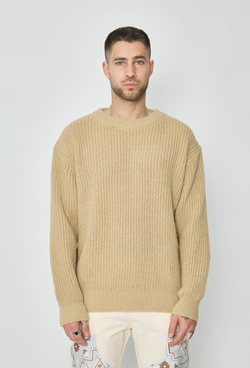 Thick ribbed knit sweater
