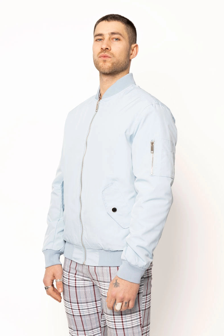 Bomber jacket with lapel collar