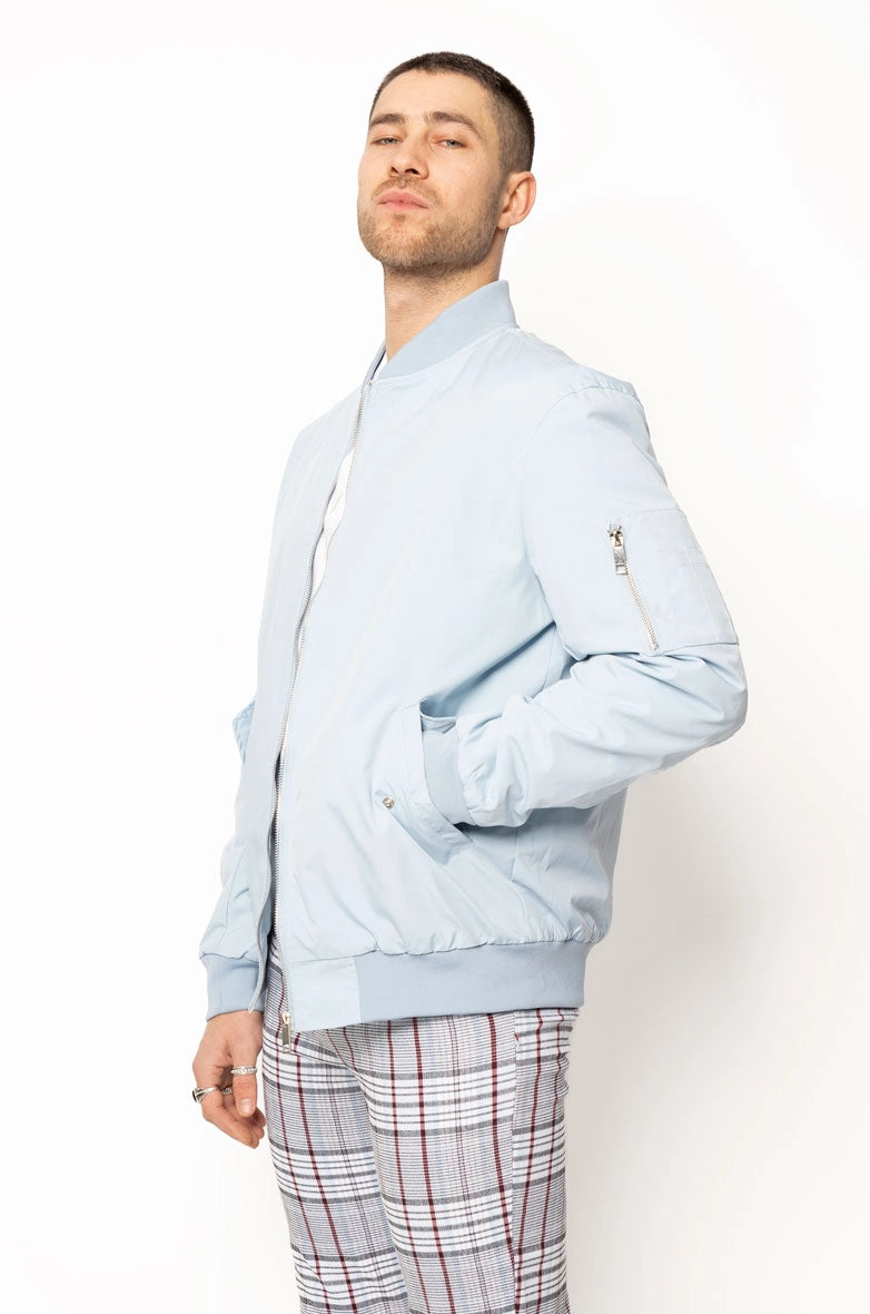 Bomber jacket with lapel collar