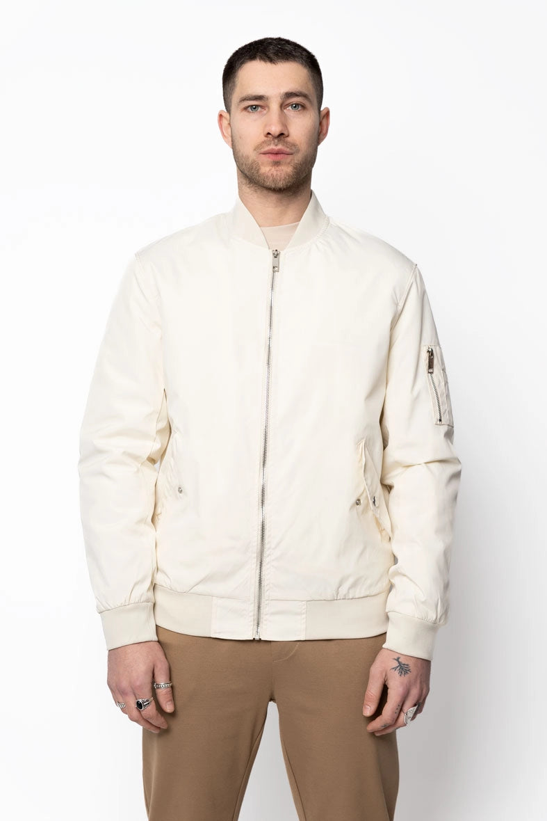 Bomber jacket with lapel collar