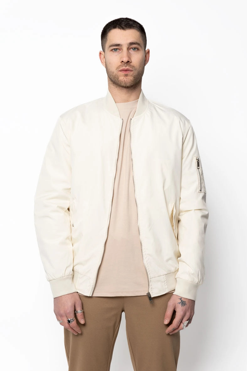 Bomber jacket with lapel collar