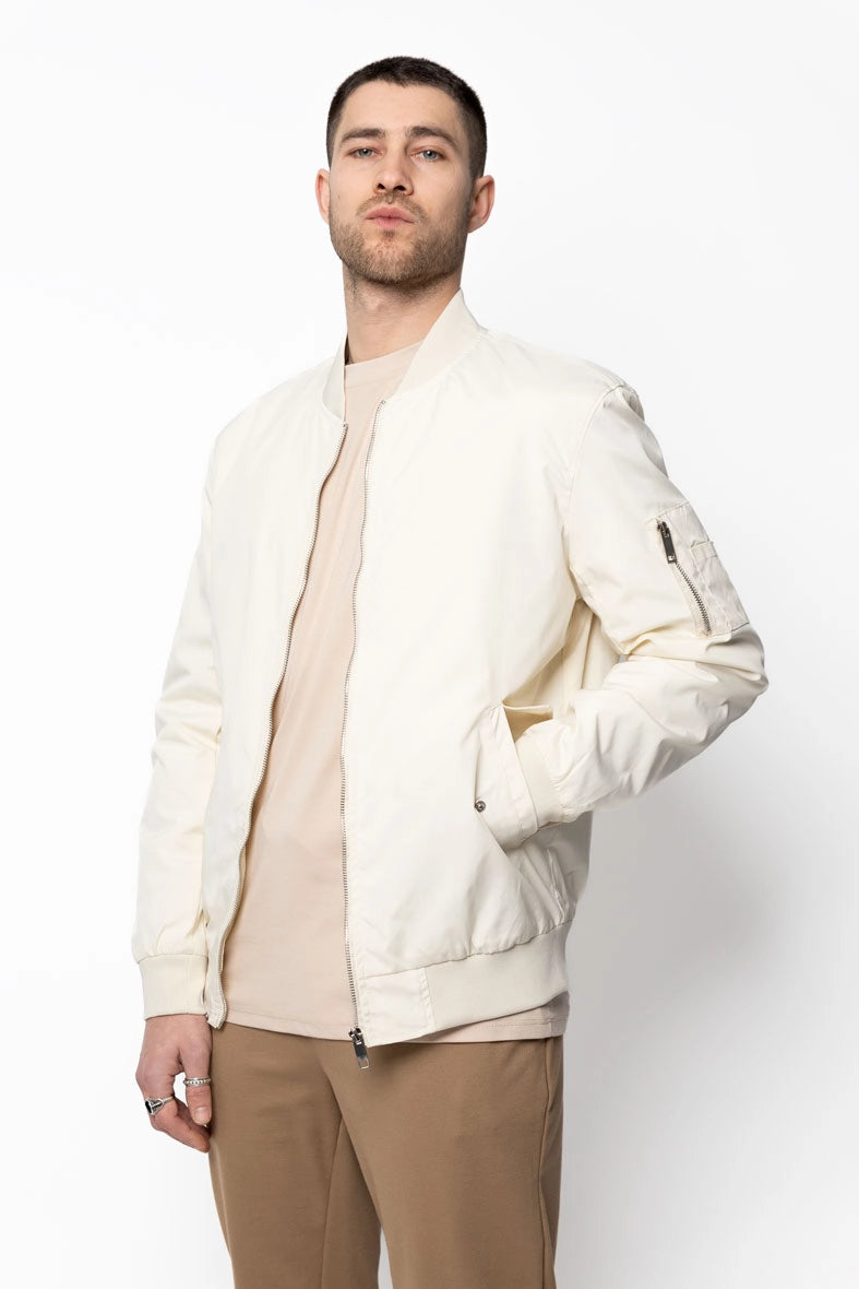 Bomber jacket with lapel collar