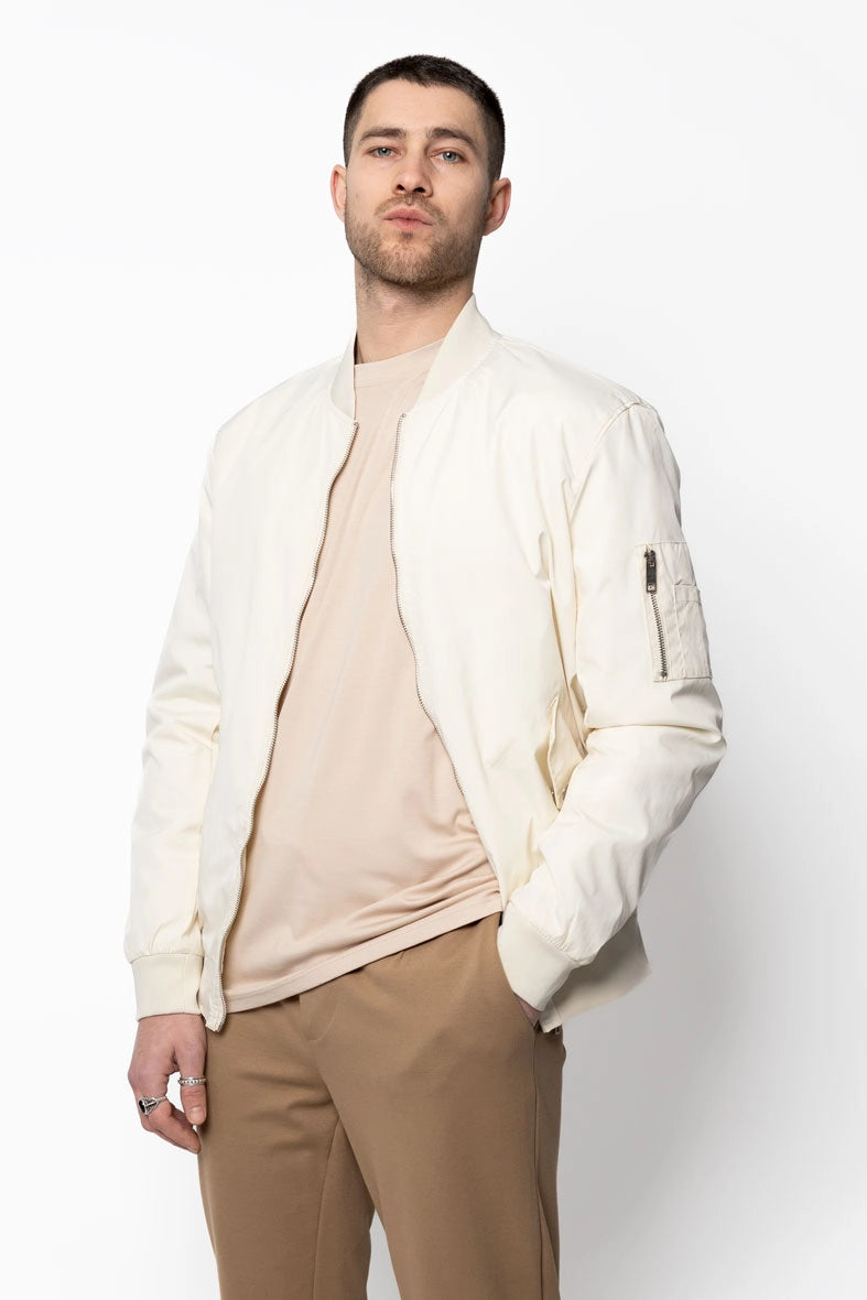 Bomber jacket with lapel collar