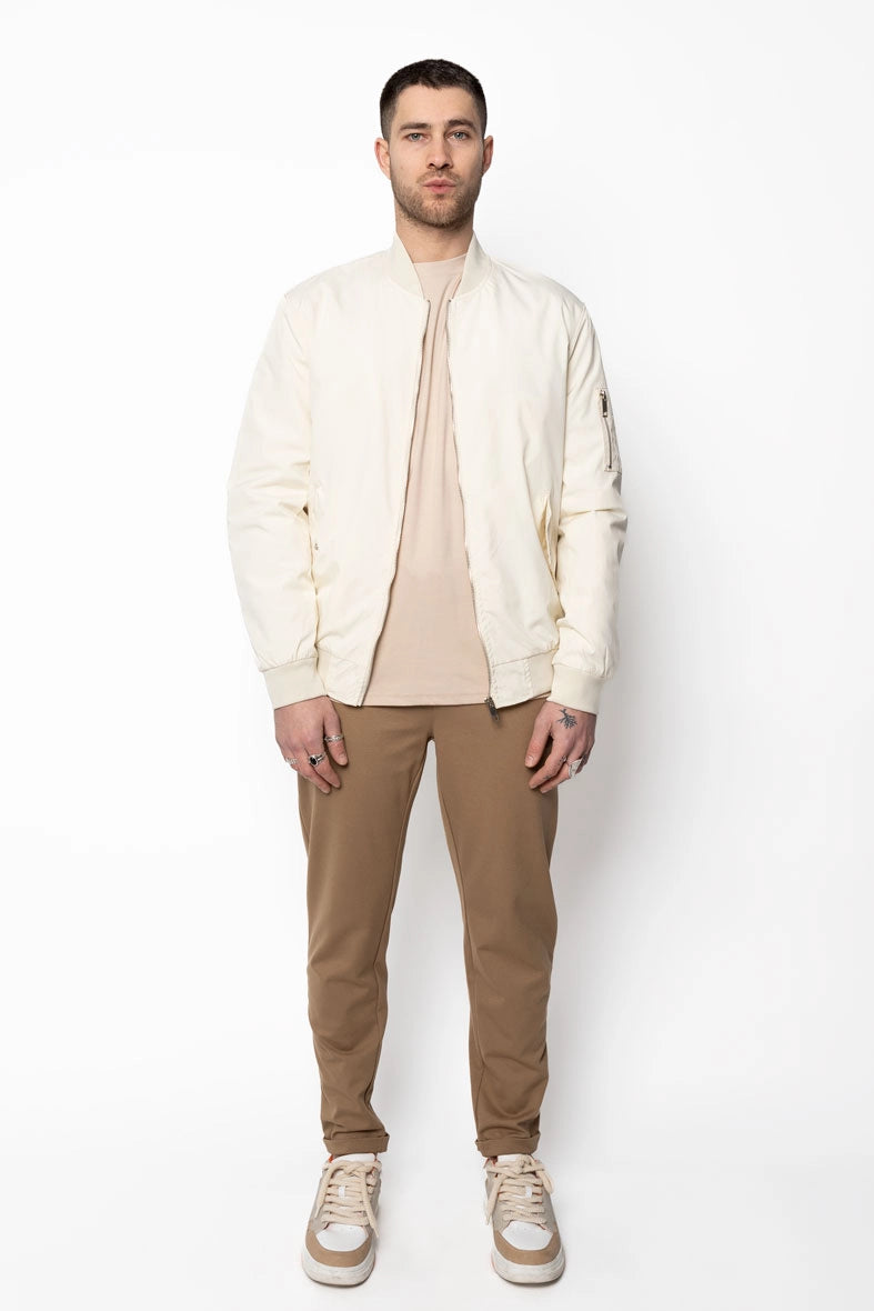Bomber jacket with lapel collar