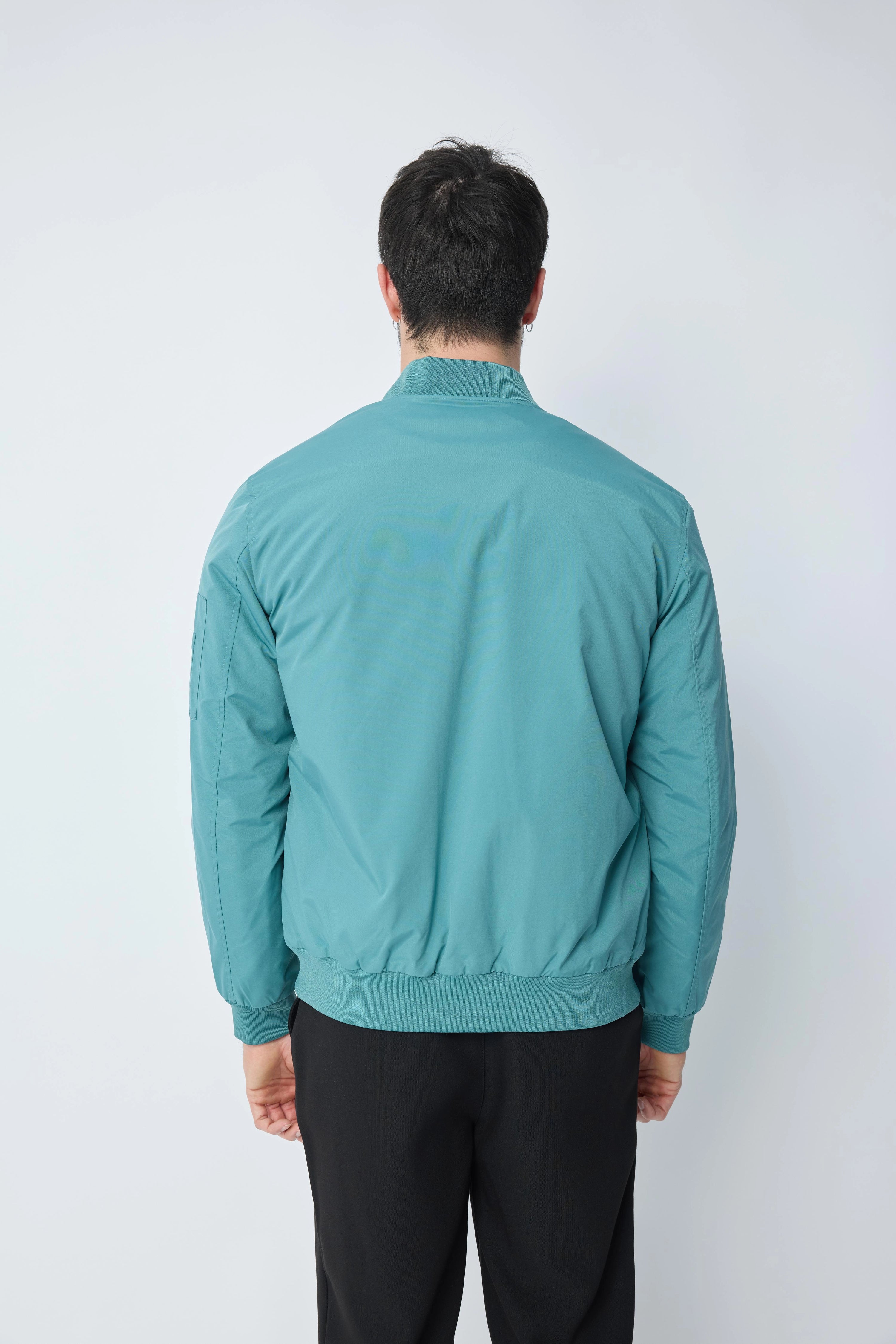 Bomber jacket with lapel collar