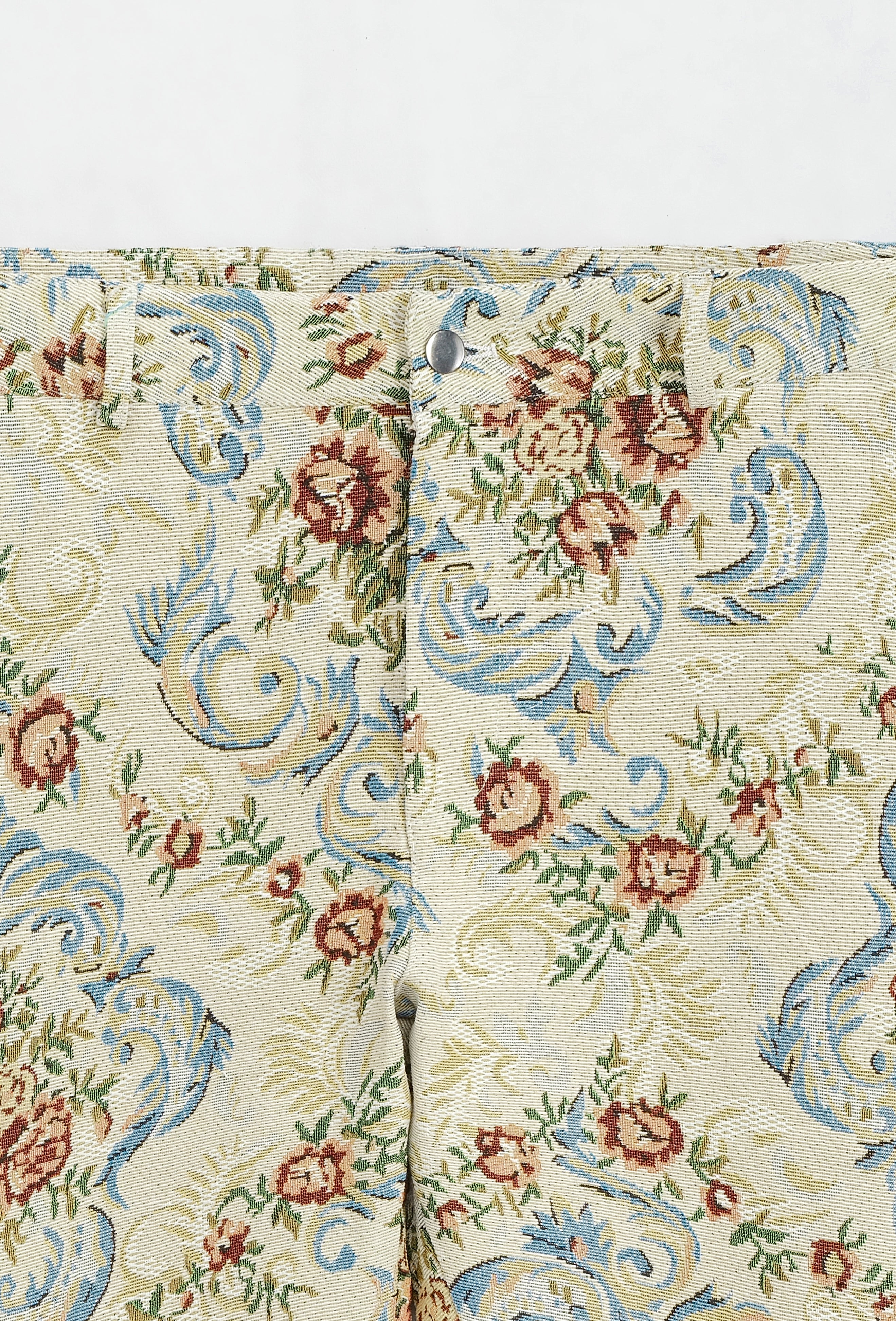 Pantalon fleuri effet broderie