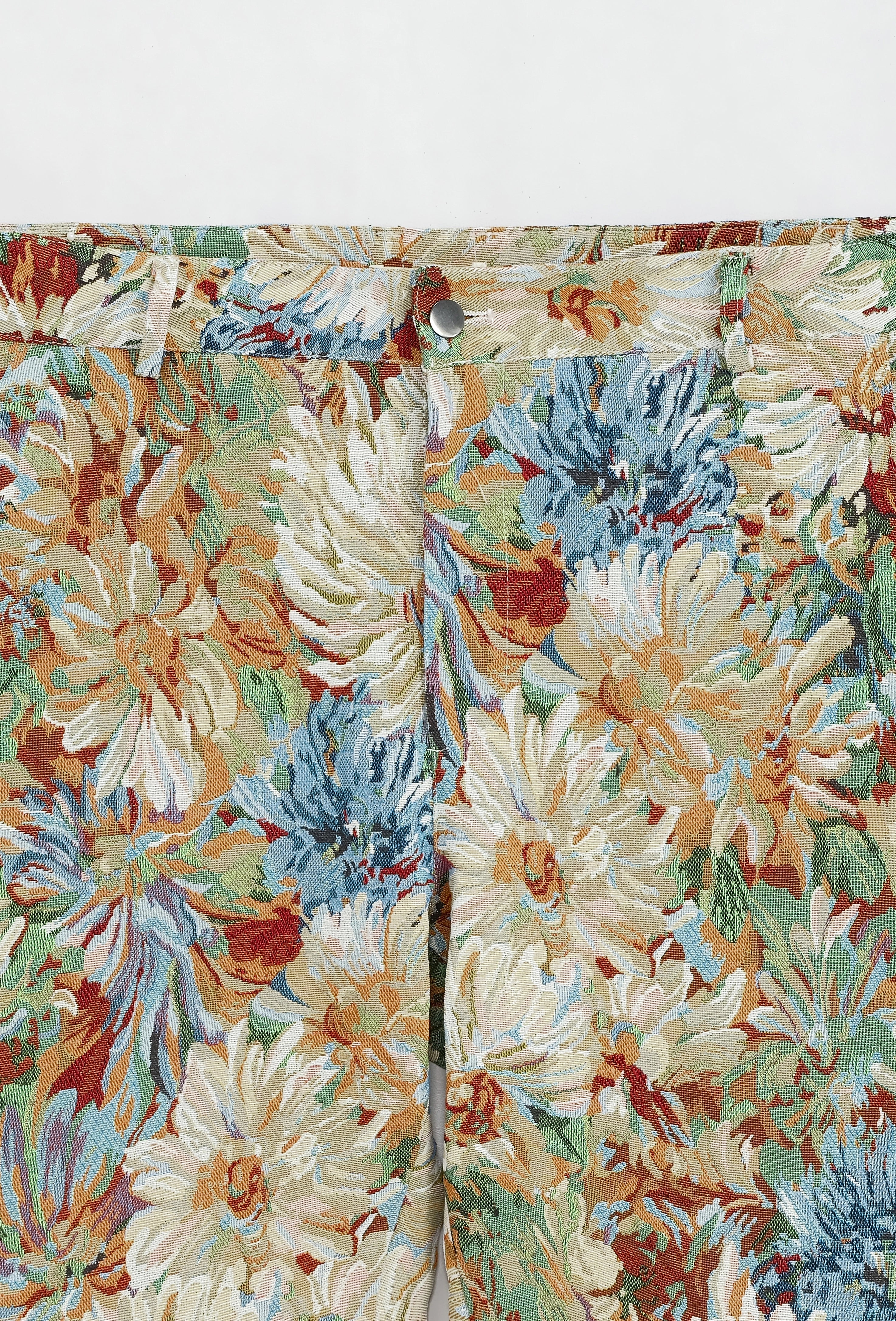 Pantalon fleuri effet broderie