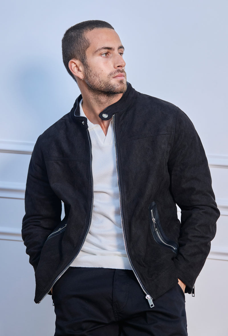 SHEIN enchy Veste de moto pour femmes avec fermeture éclair ontale SHEIN enchy Veste de moto pour femmes avec fermeture éclair ontale