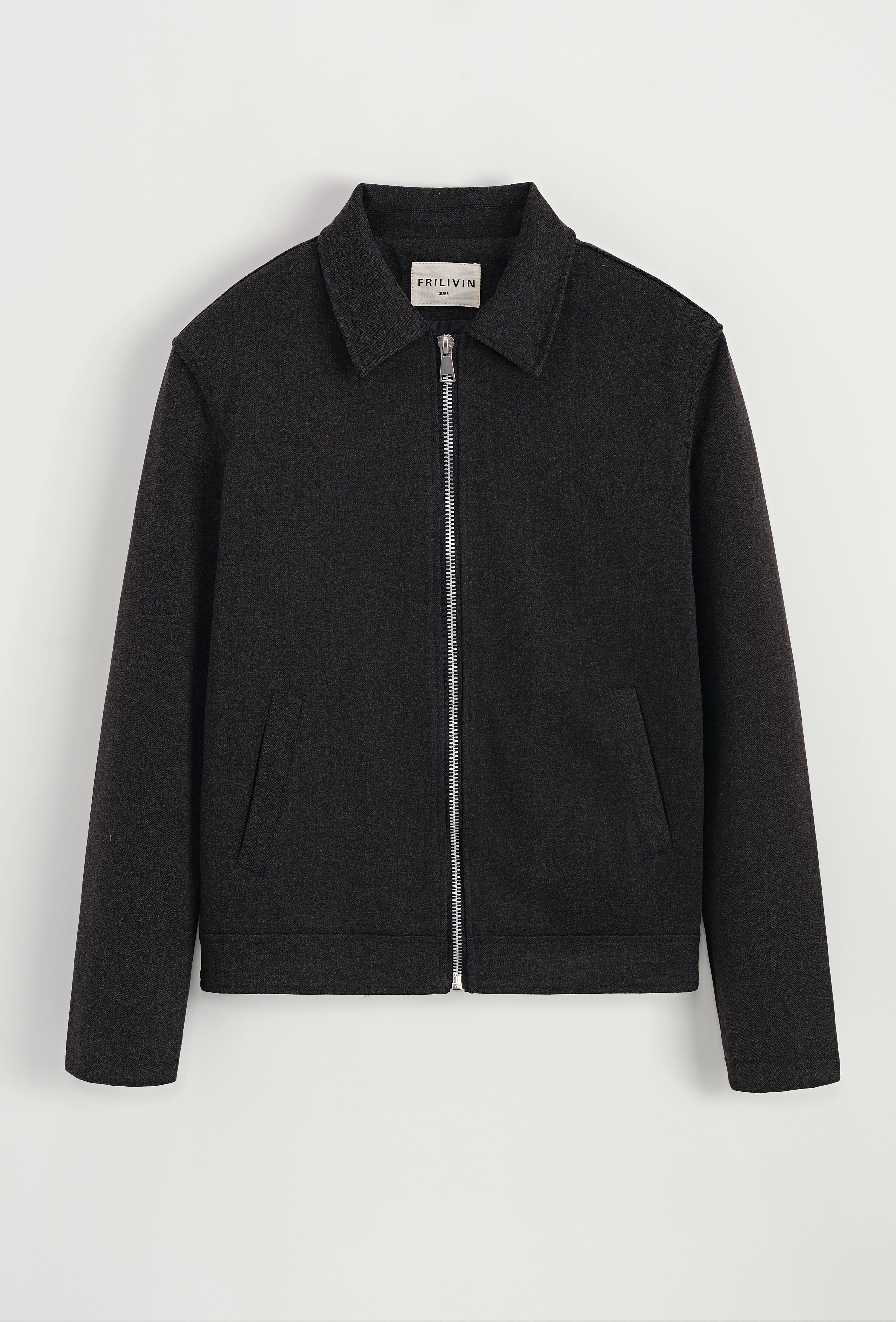 Veste mi-saison zippée col chemise