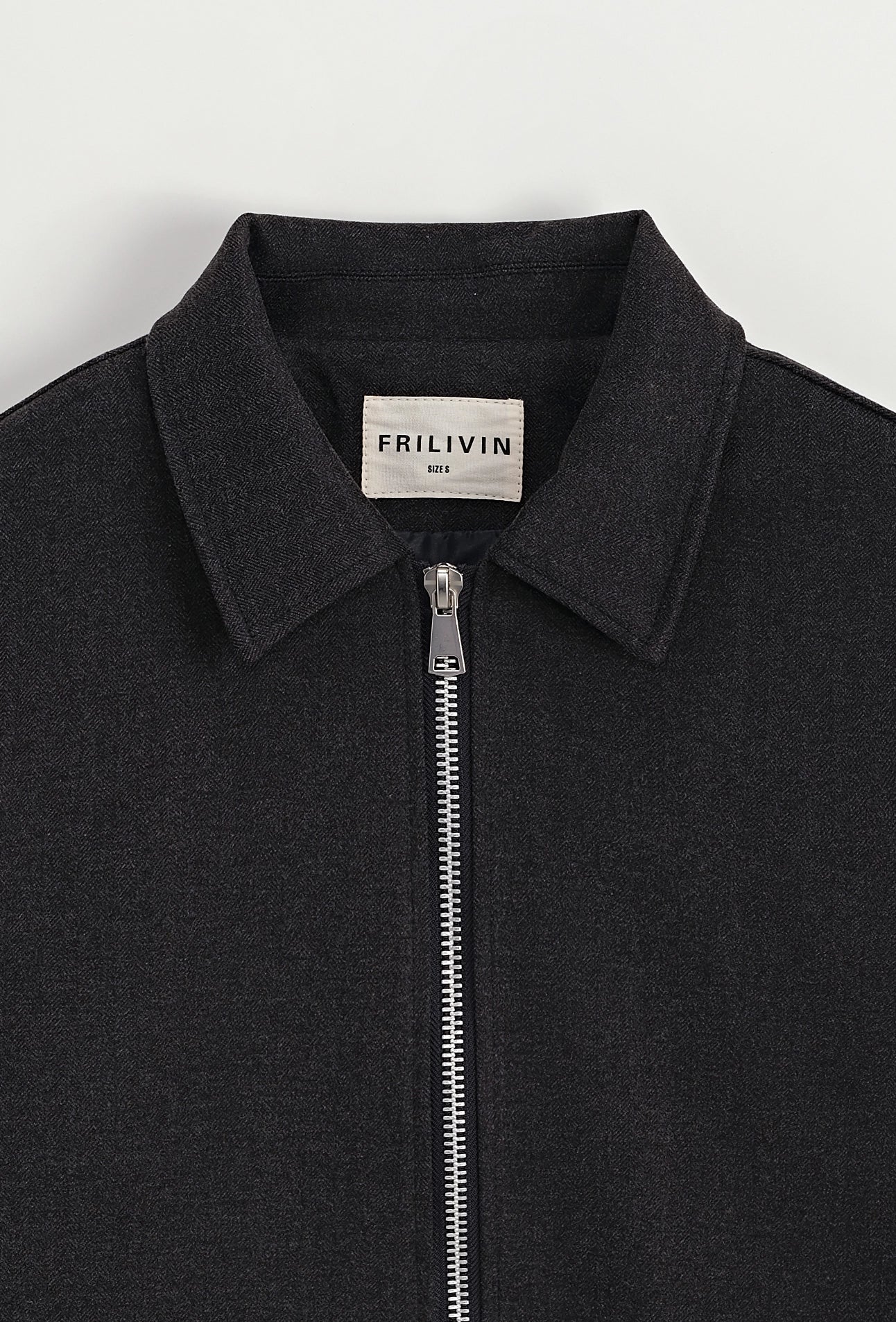 Veste mi-saison zippée col chemise