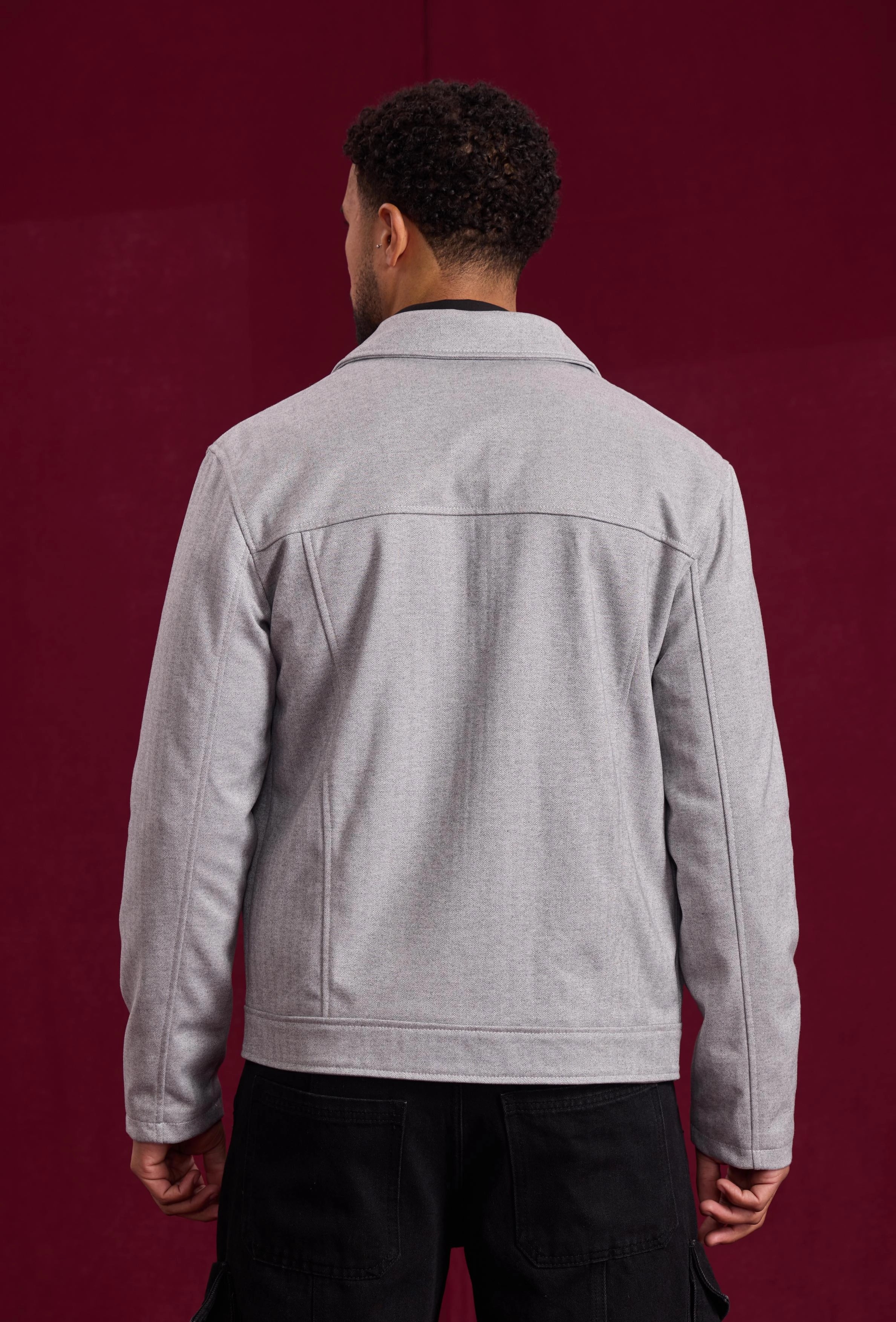 Veste mi-saison zippée col chemise