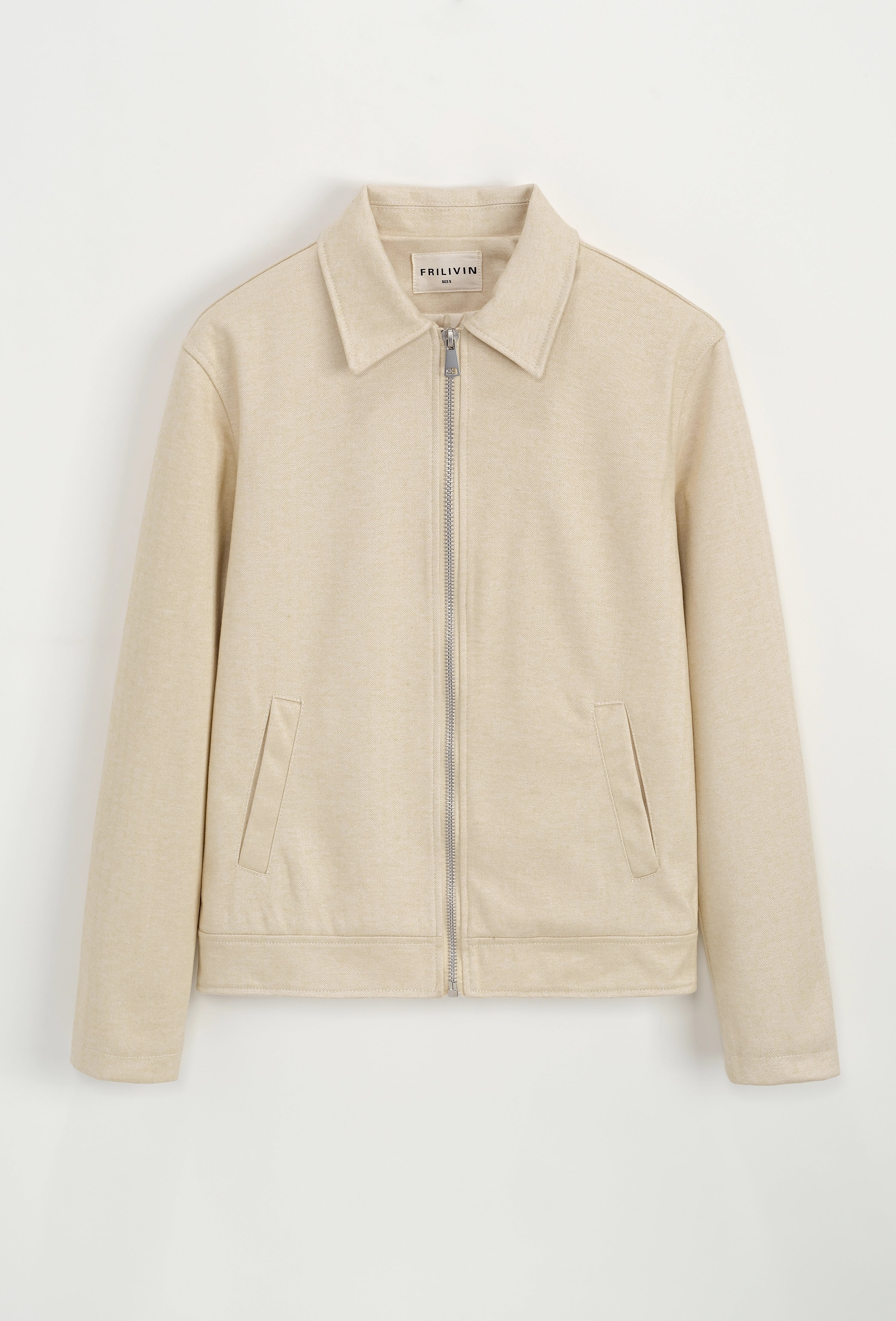Veste mi-saison zippée col chemise